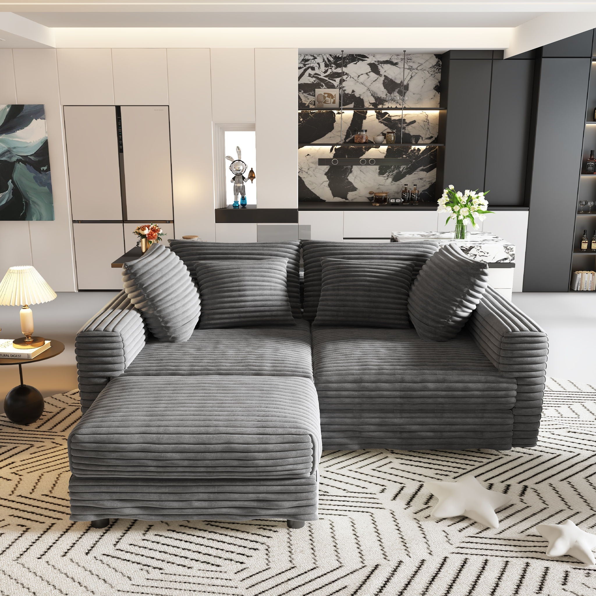 Modern Comfy Upholstered Sofa Cloud Couch & Deep Seat Couches