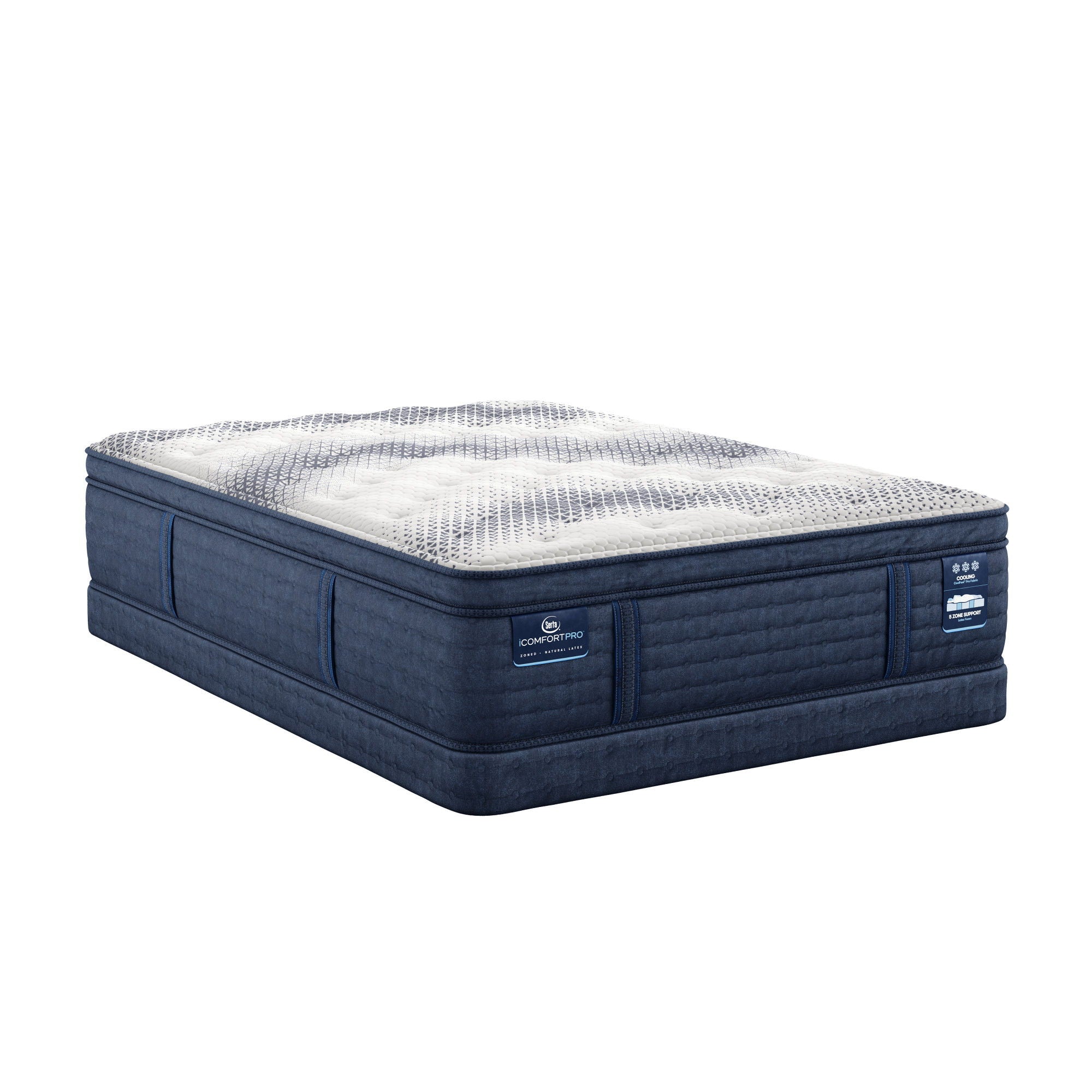 iComfortPro - 16" Buckingham Latex Foam Plush Pillow Top Mattress