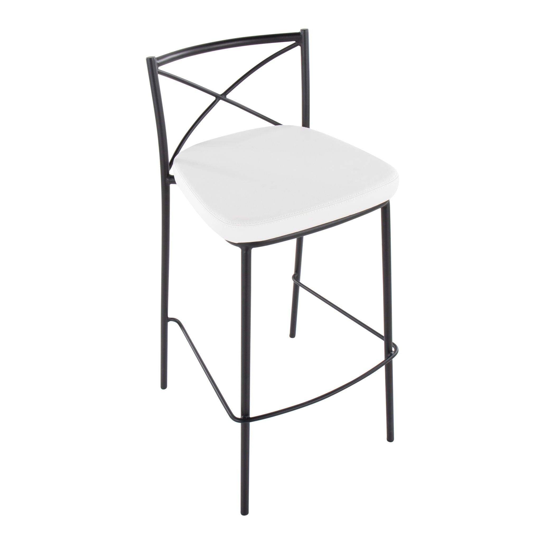 Modern Charlotte - Contemporary Fixed Height Barstool (Set of 2)