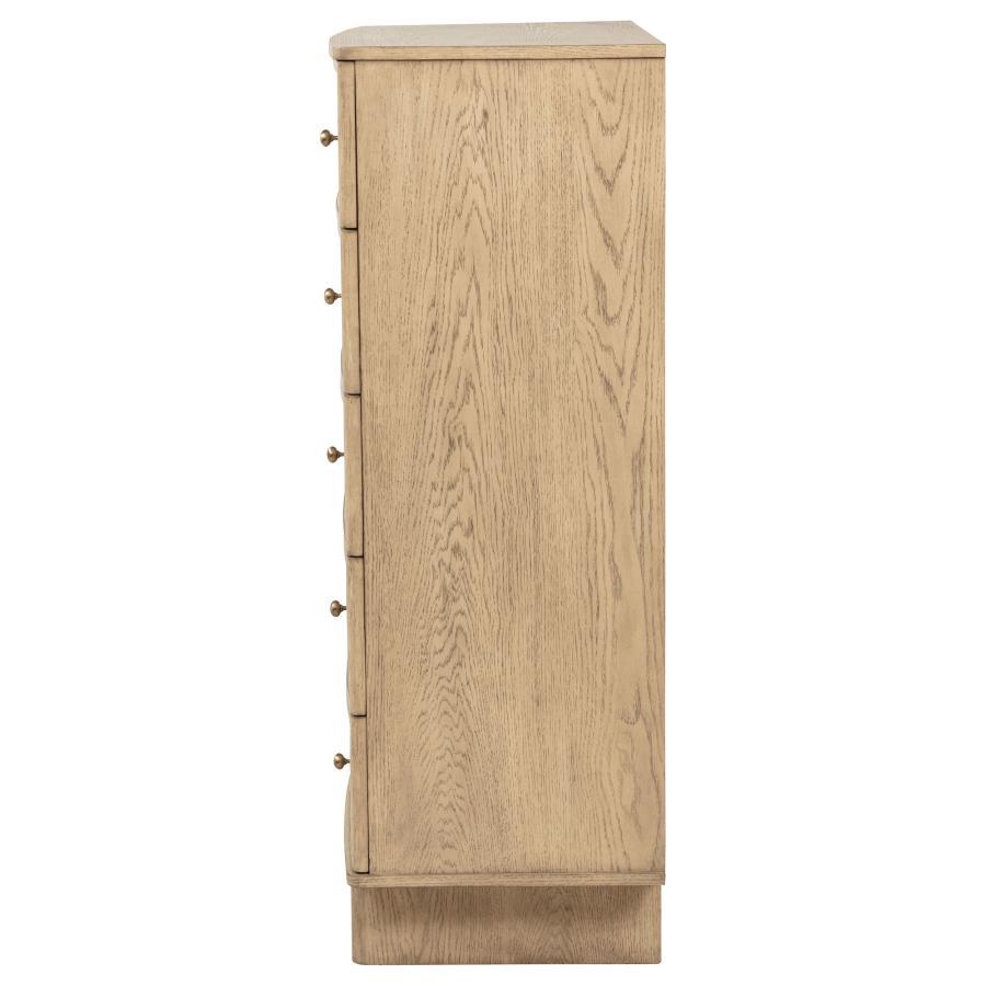 Kailani - 5-Drawer Bedroom Chest Of Drawers - Beige Oak