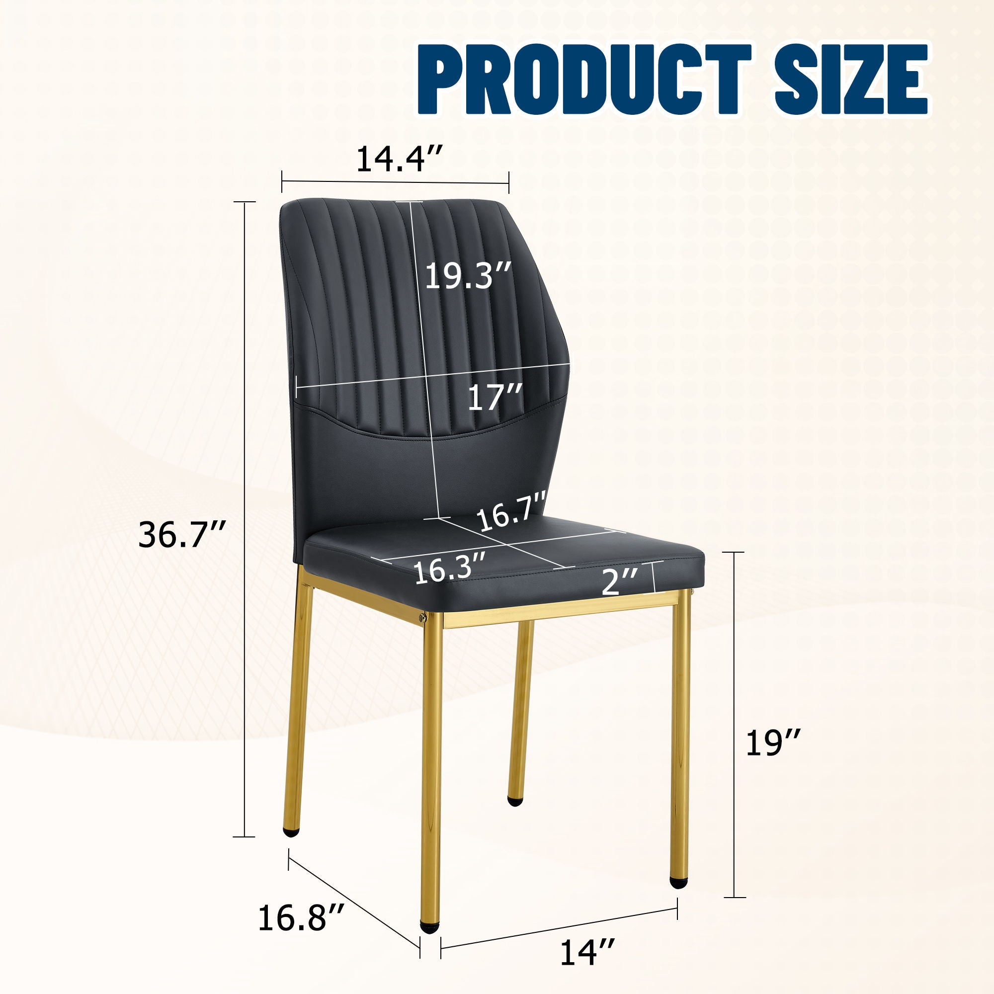 Luxury Simple Chair With Metal Leg