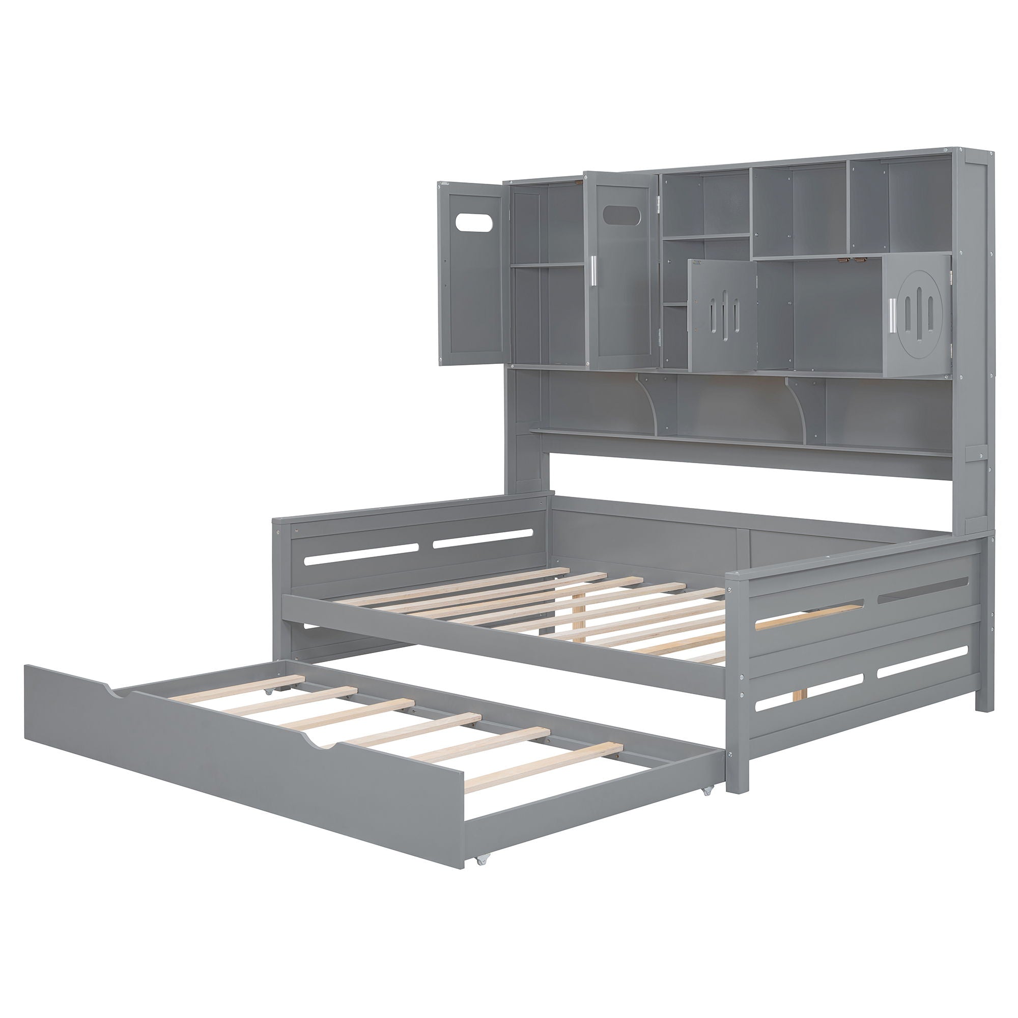 Daybed & All-In-One Cabinet And Shelf