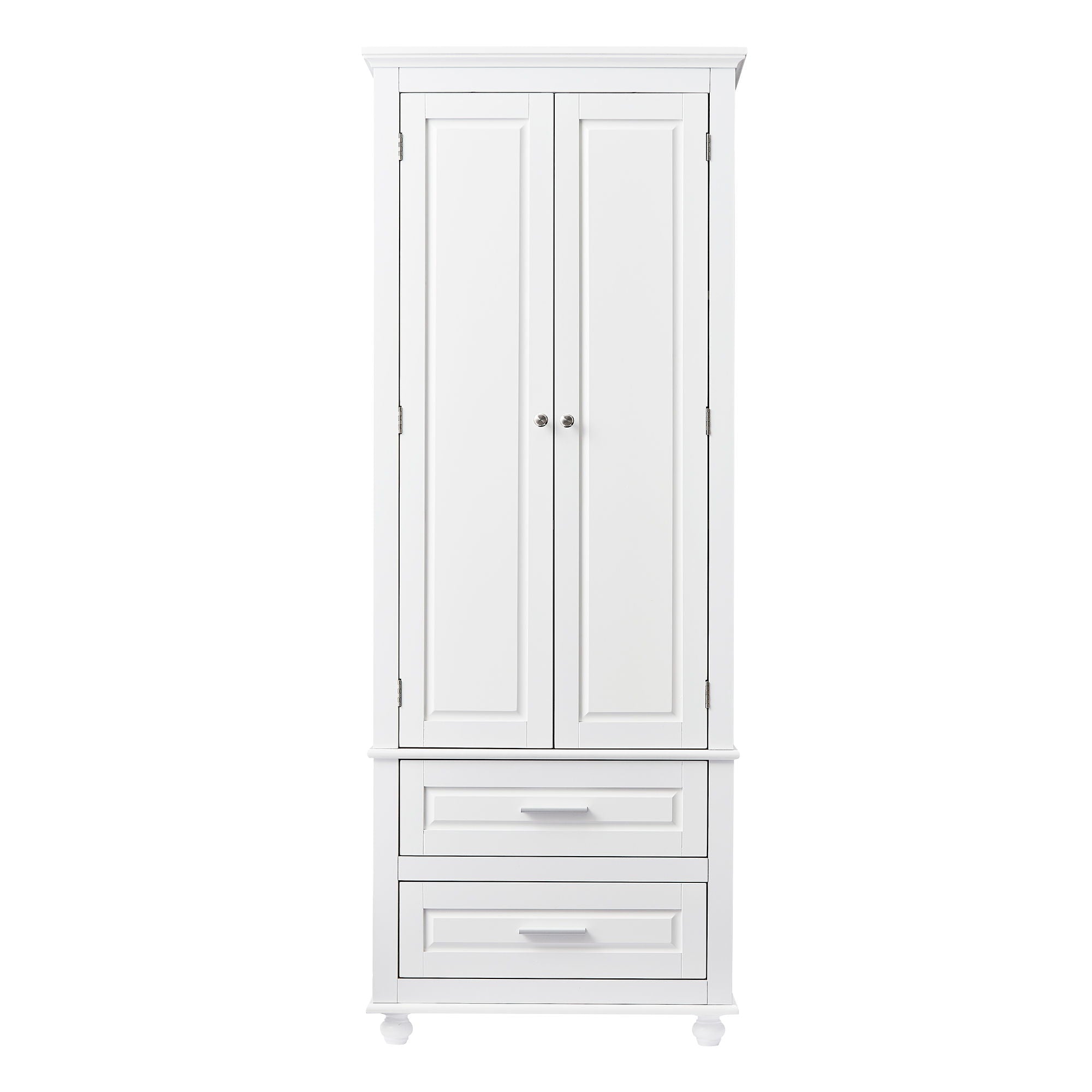 Tall Storage Cabinet With 2 Drawers For Bathroom