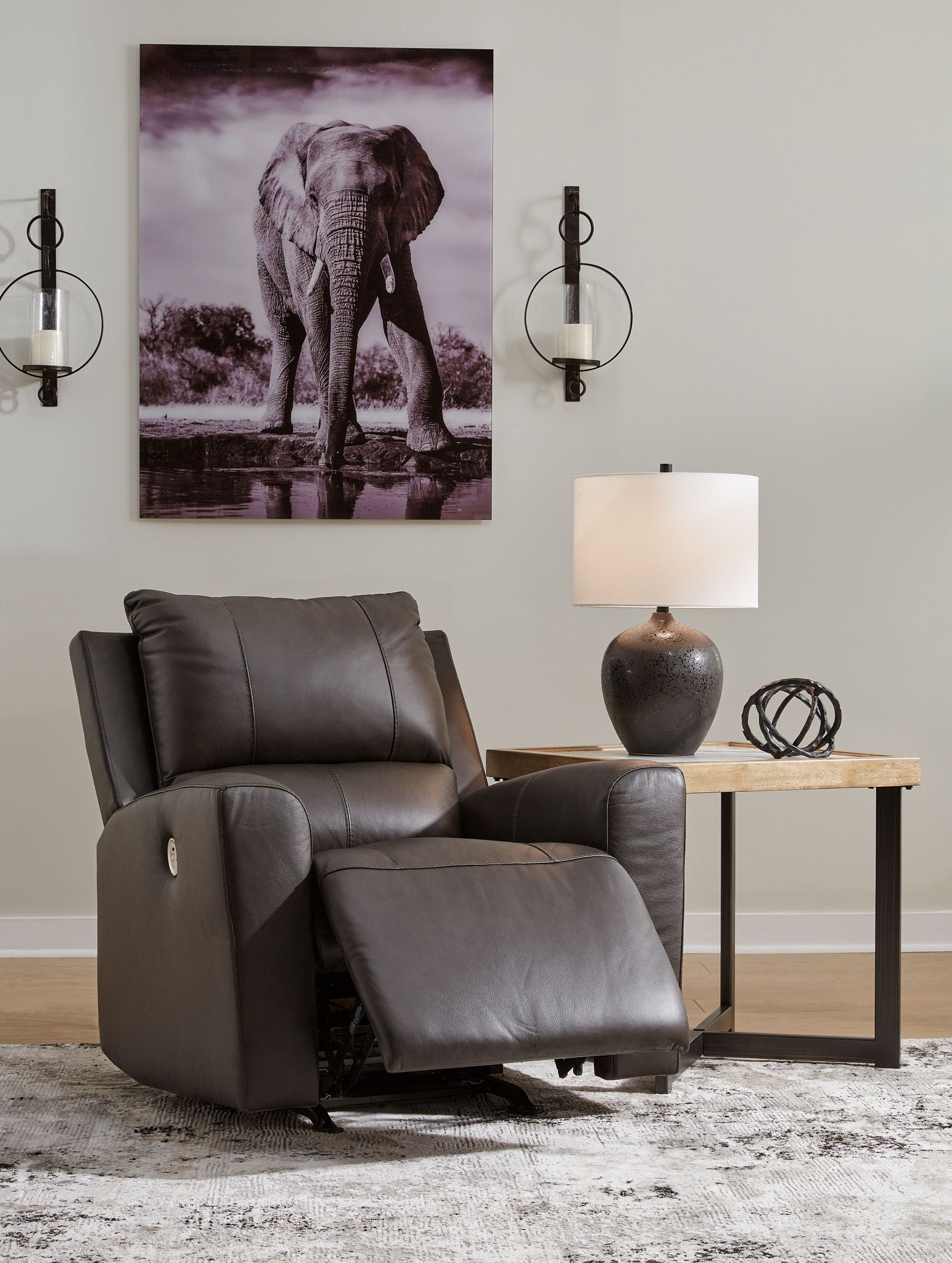 Boxmere - Power Rocker Recliner - Storm