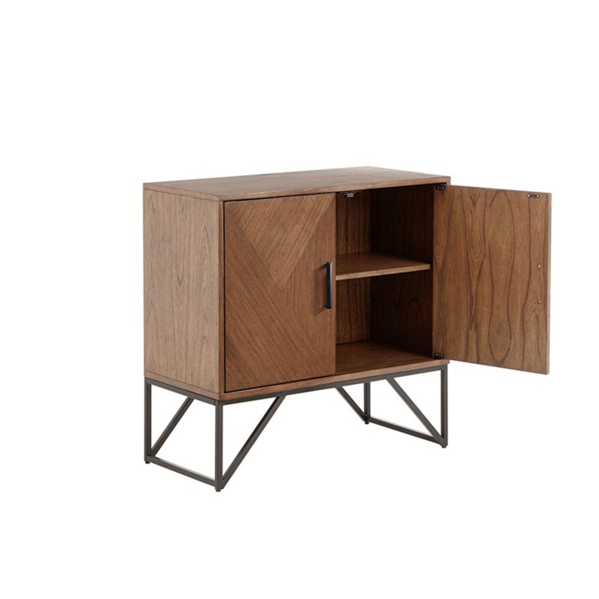 Krista - Accent Cabinet With Magnetic Doors - Brown