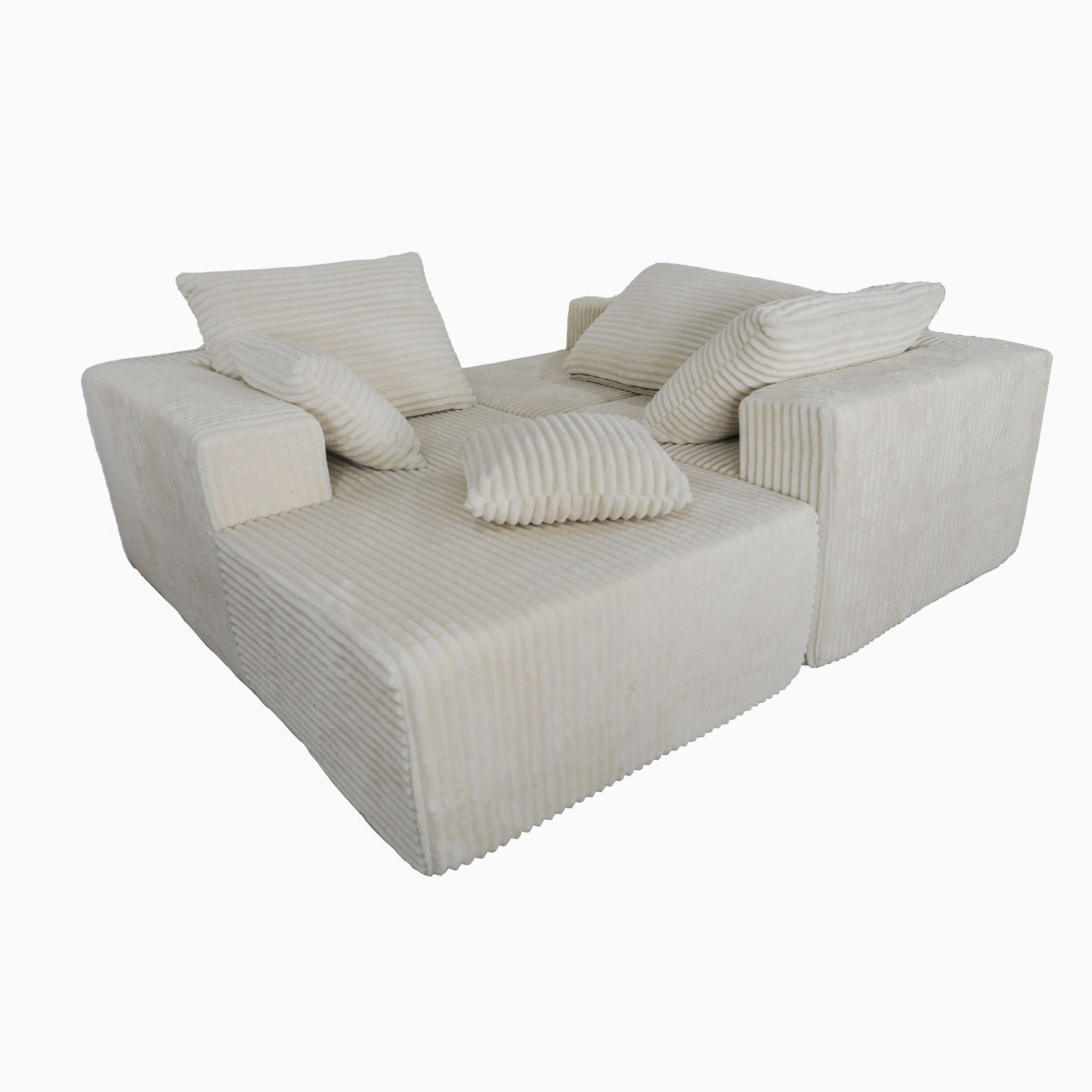 Corner Combination Sofa Sectional Couch With Soft Fabric