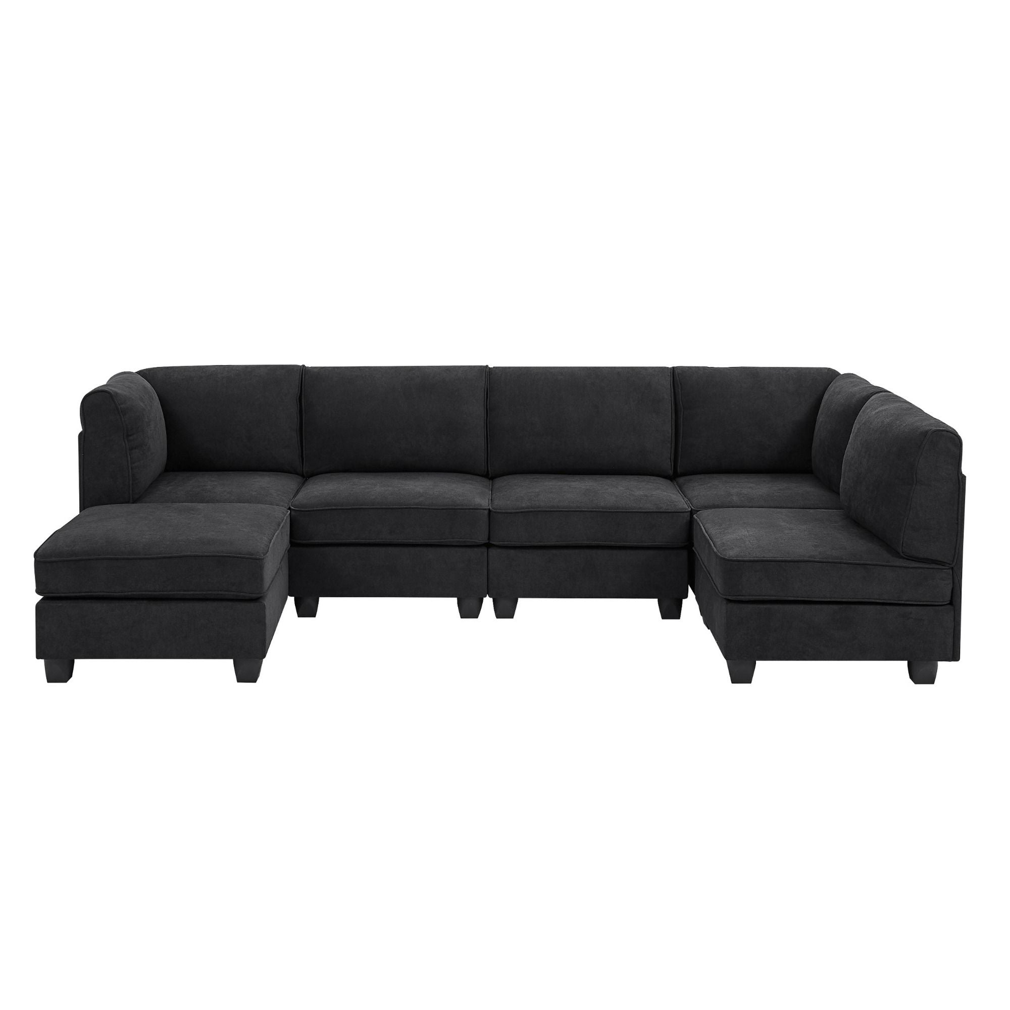 Upholstered Modular Sectional - Black
