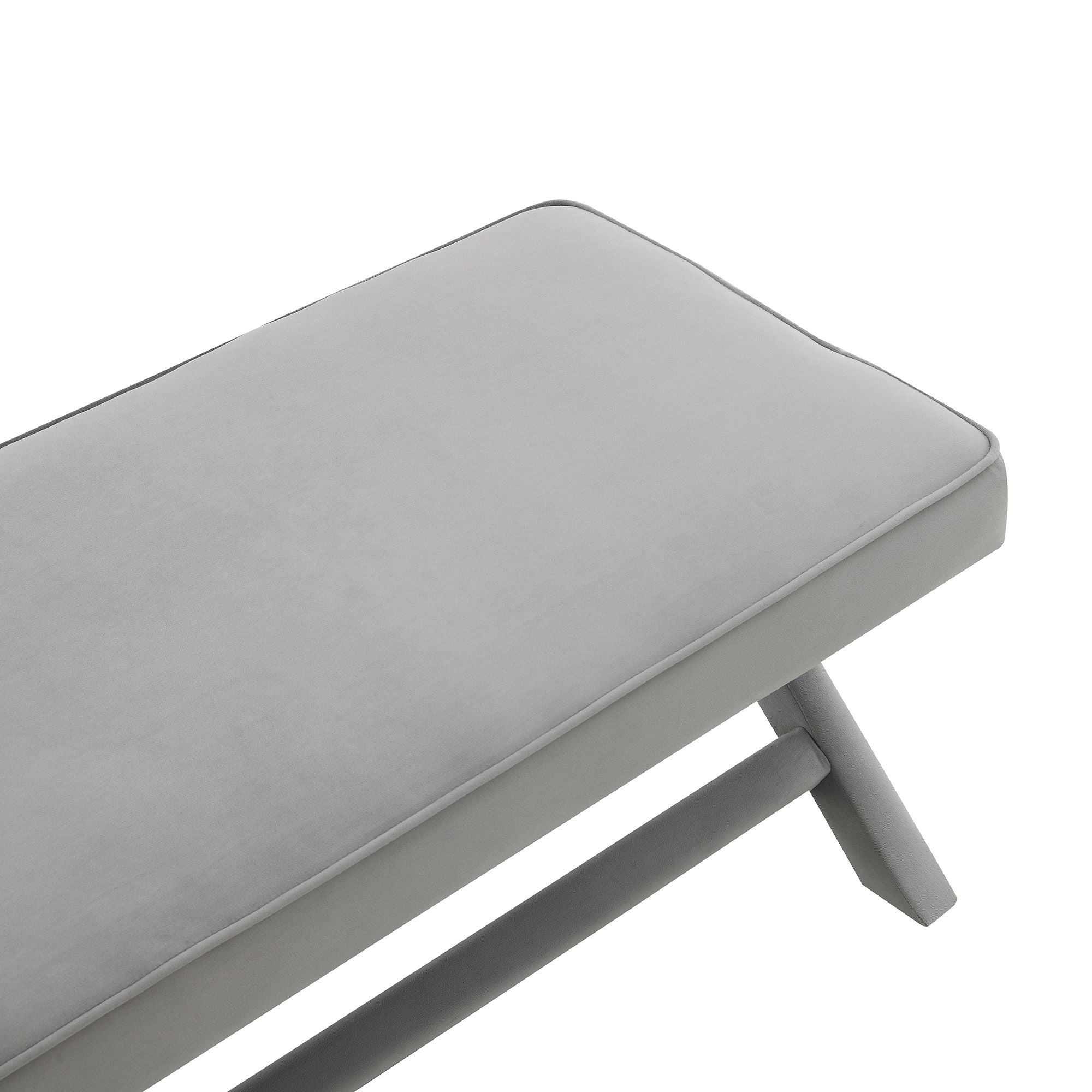 Comfort Double Bench Upholstered With X Crossed Legs