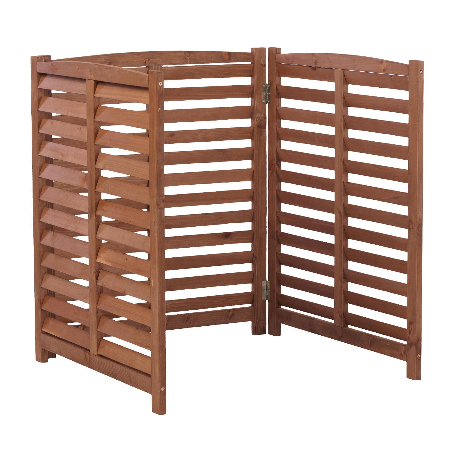 3 Panel Outdoor Wooden Air Conditioner Fence