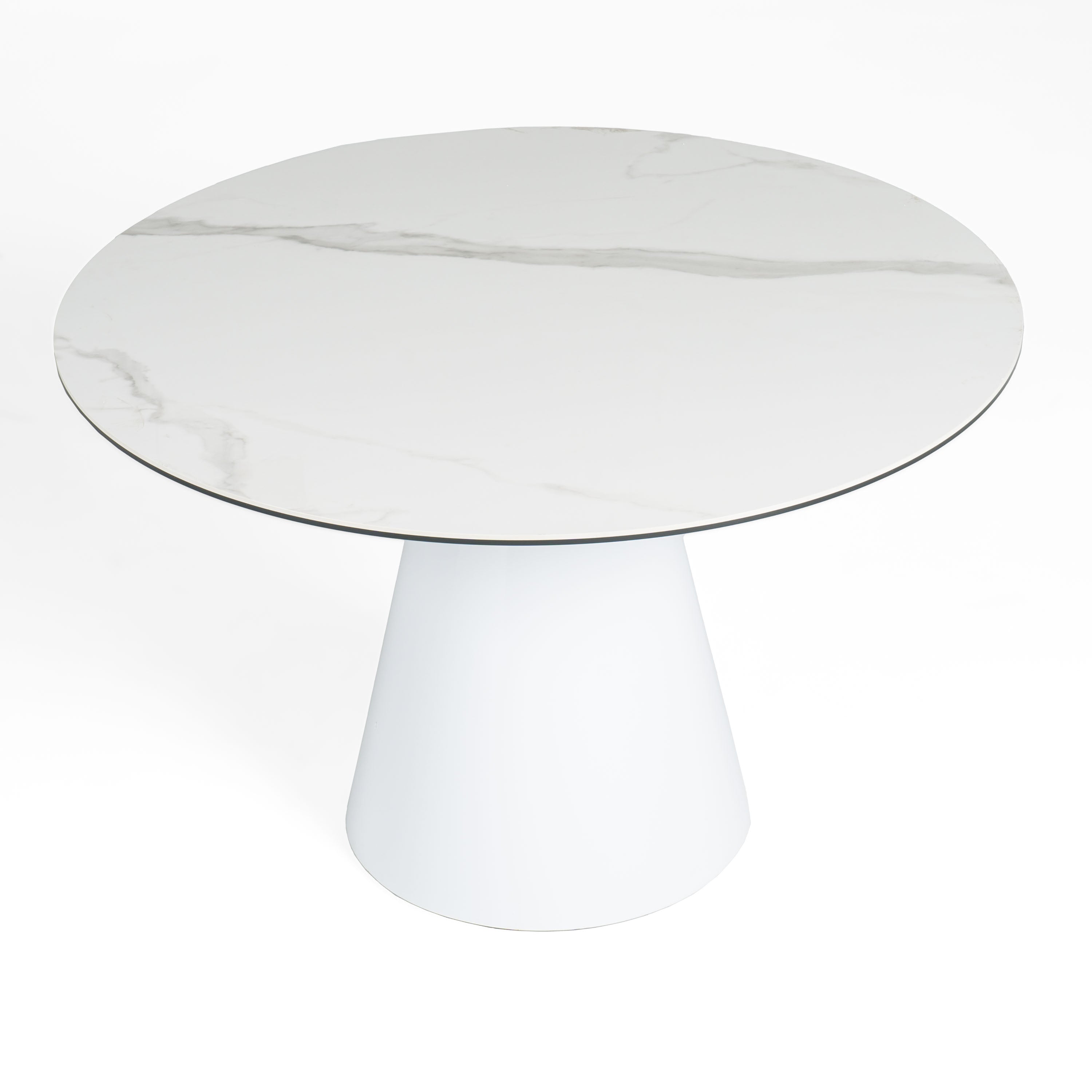 Modrest Edith - Modern Round White Ceramic Dining Table