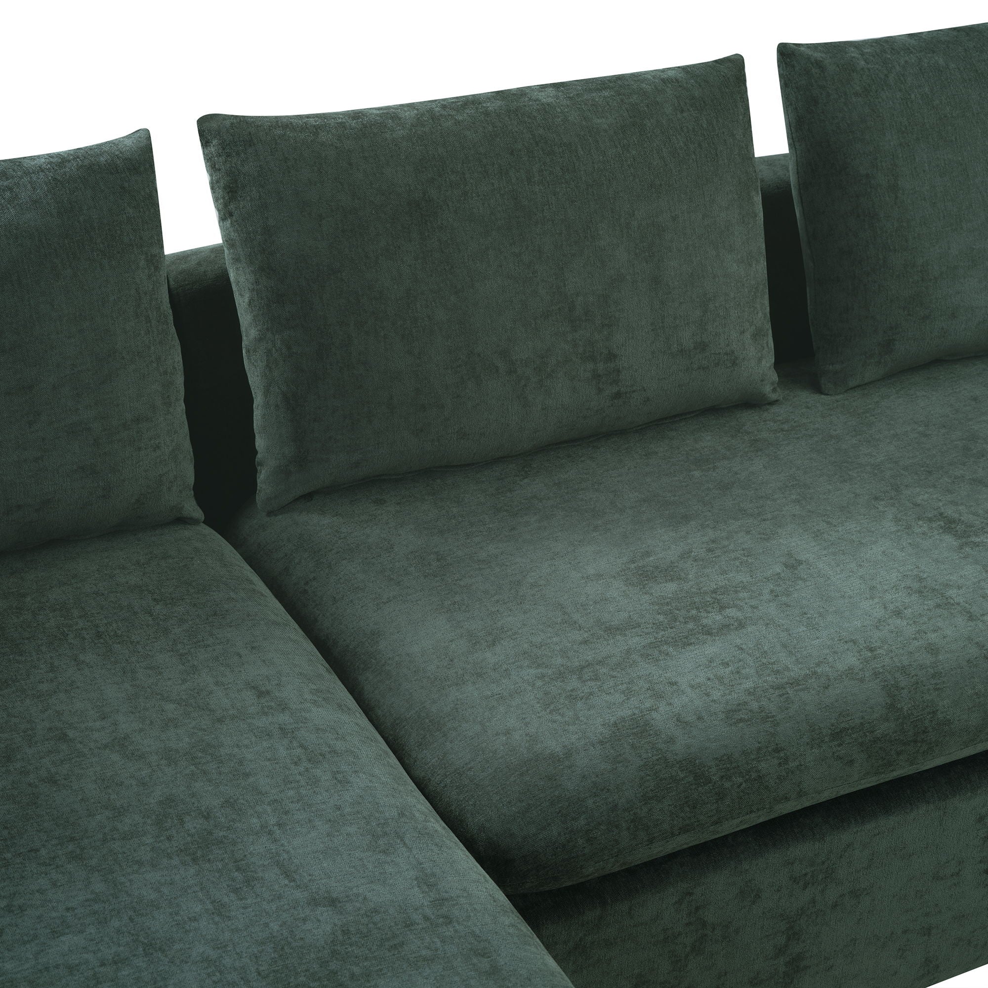 Modern L Shaped Sectional Sofa With Upholstery And Wooden Storage