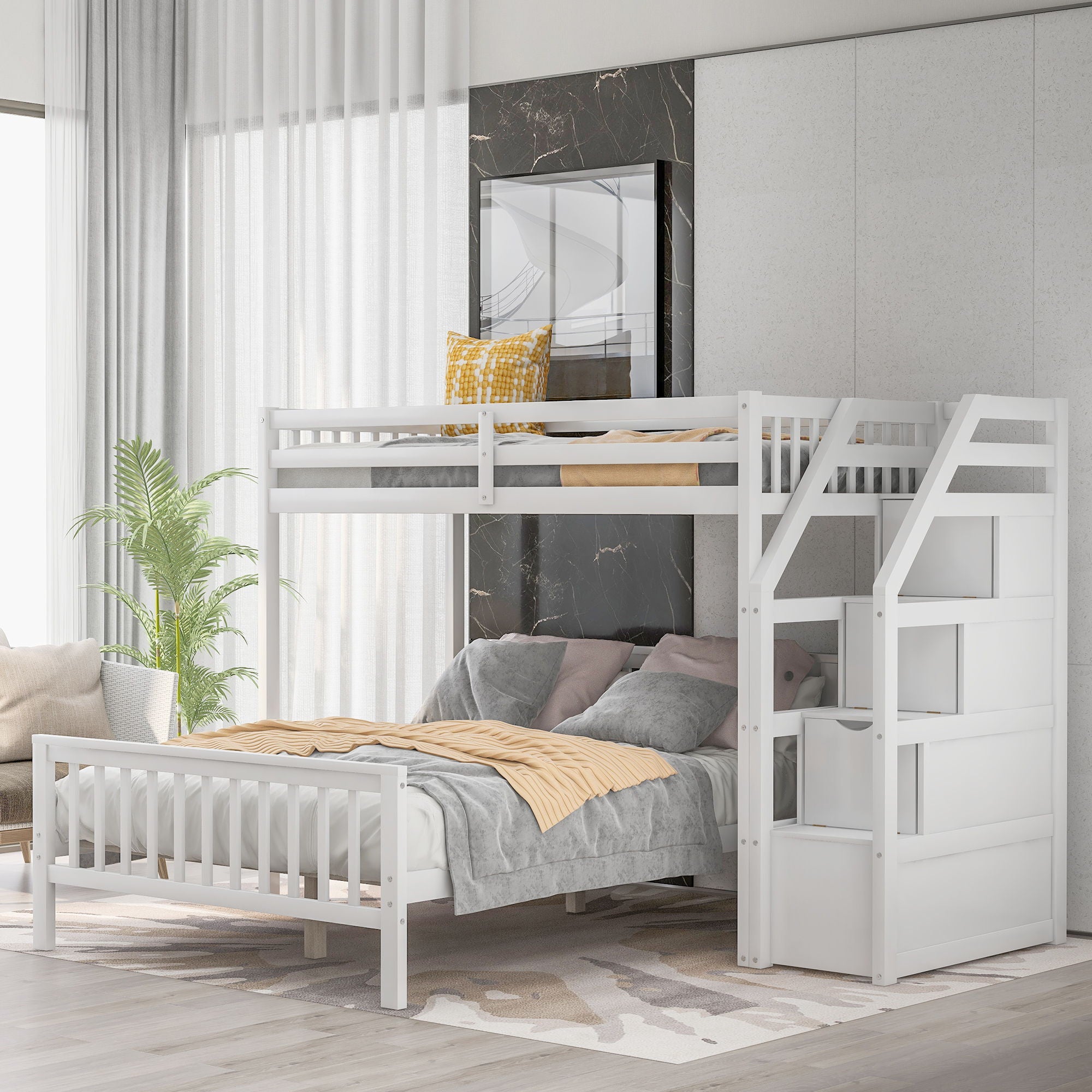 Loft Bed With Staircase And Storage