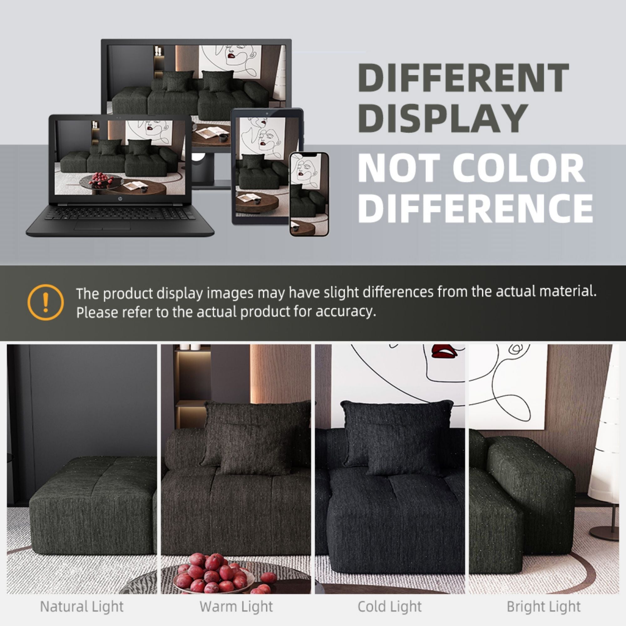 Modern Oversized Diy Combination Modular Sectional Sofa With Pillows