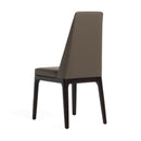 Modrest Encino - Modern Taupe & Timber Chocolate Dining Chair (Set of 2)