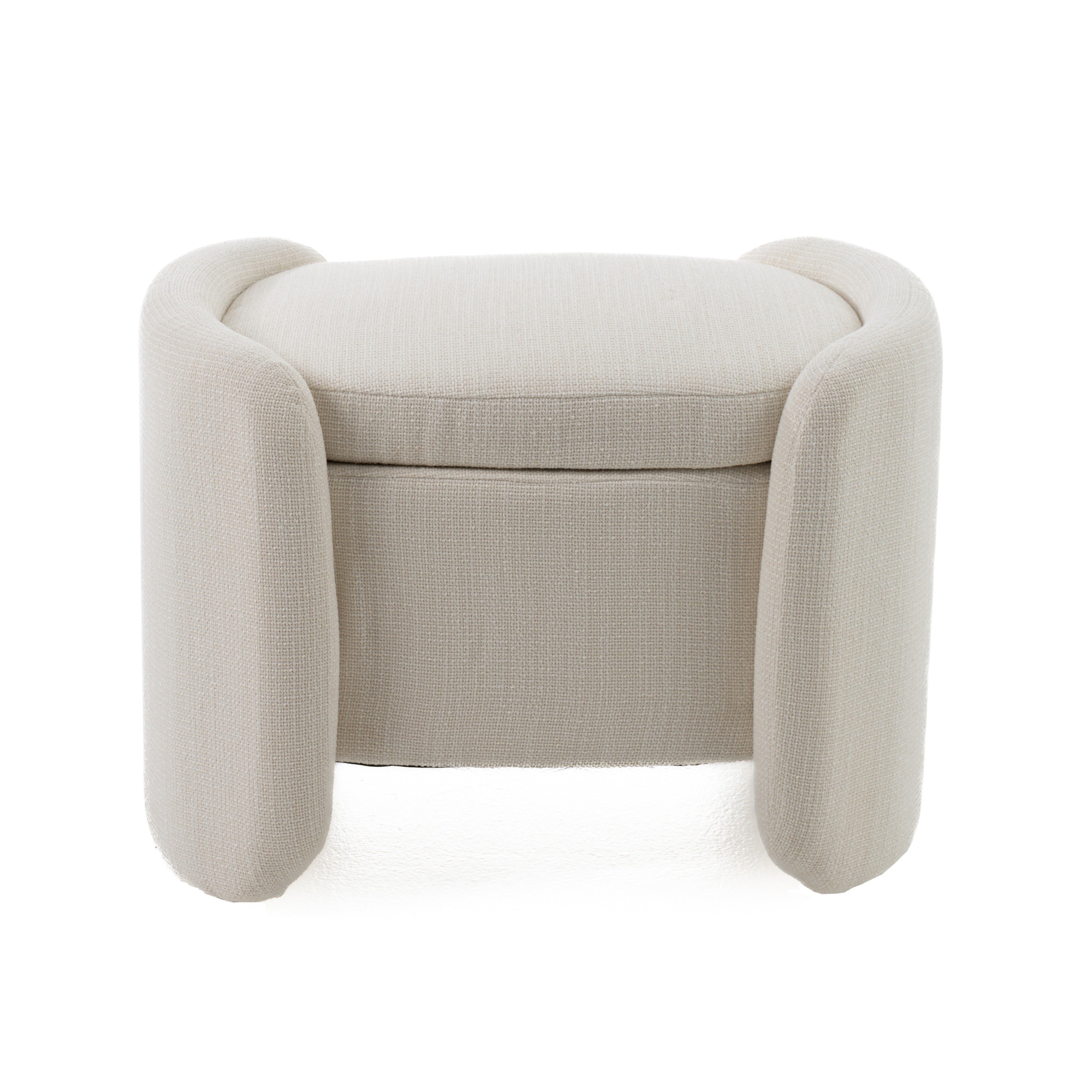 Modrest Erin - Modern Cream Fabric Storage Ottoman