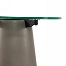 Nova Domus Essex - Contemporary Concrete, Metal and Glass End Table