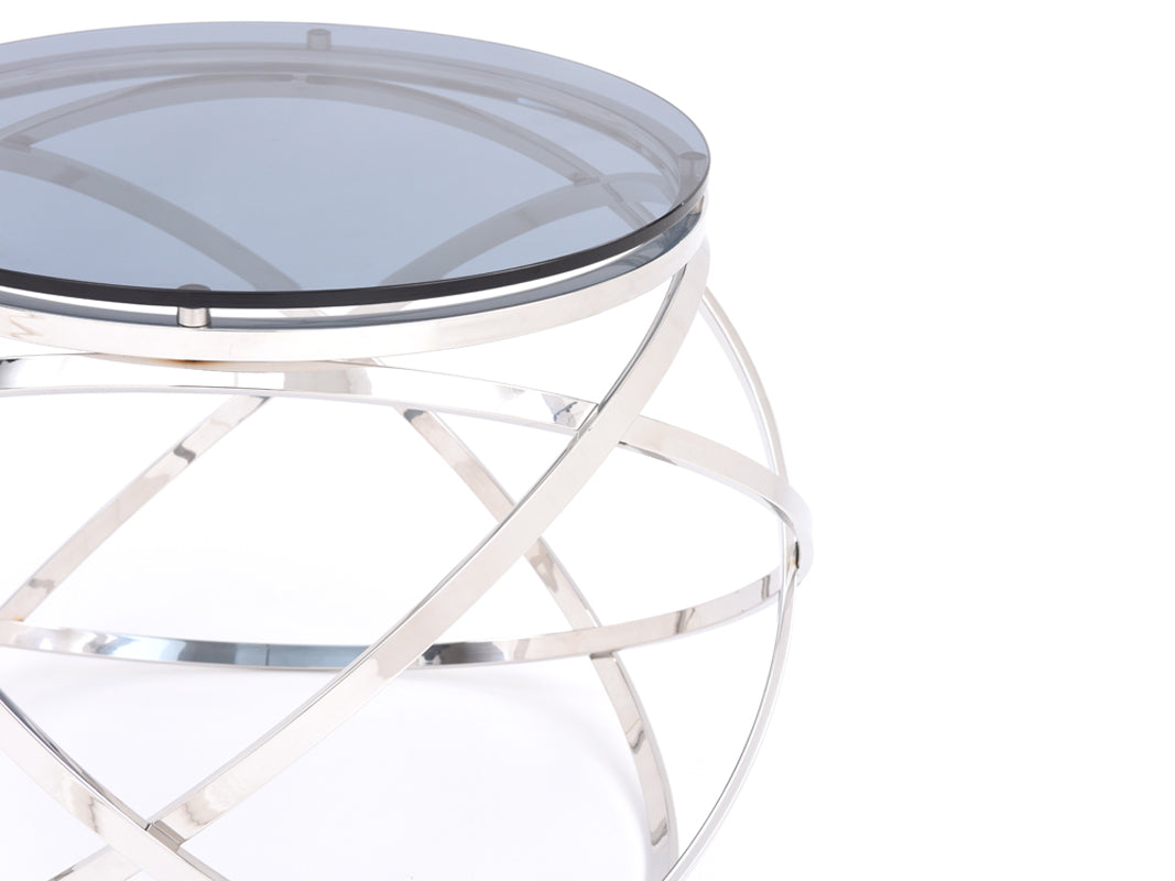 Modrest Tulare Contemporary Smoked Glass End Table
