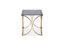 Modrest Reklaw Modern Smoked Glass & Rosegold End Table