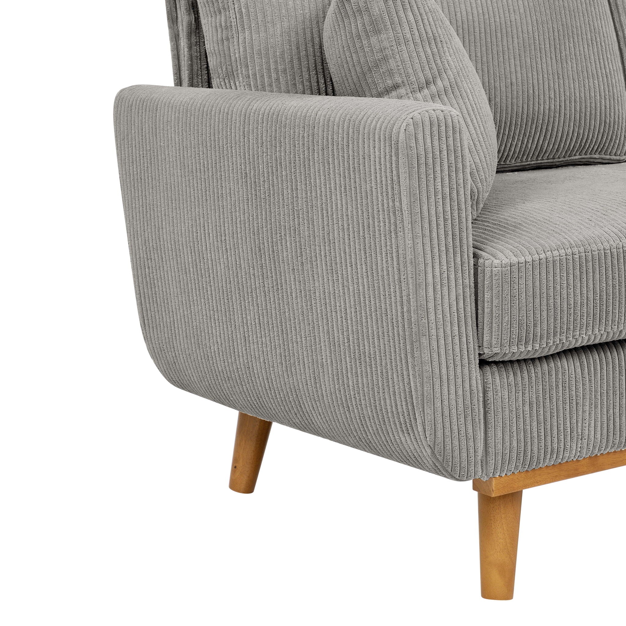 Upholstered Loveseat With Arms And Pillows