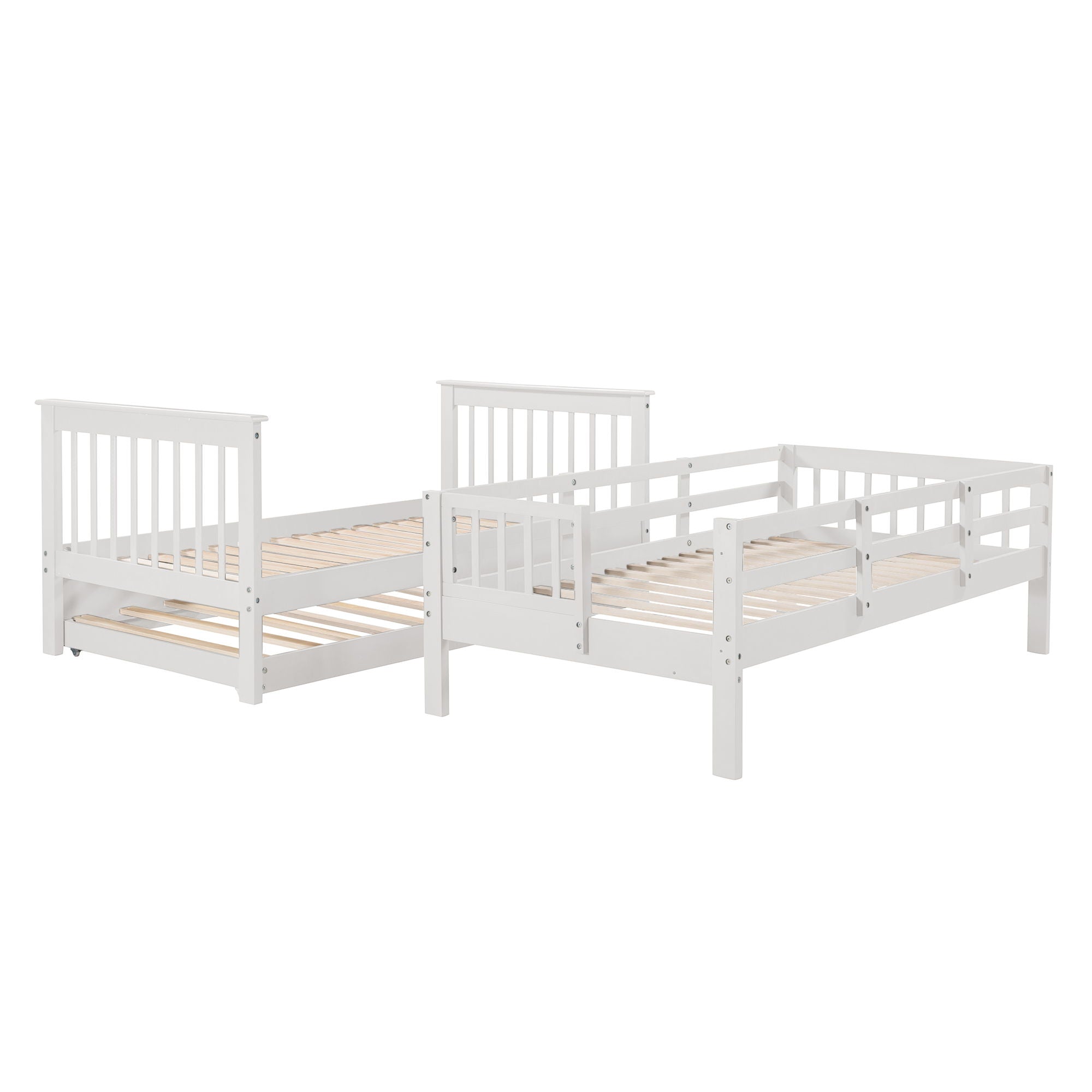 Stairway Bunk Bed & Storage And Guard Rail For Bedroom