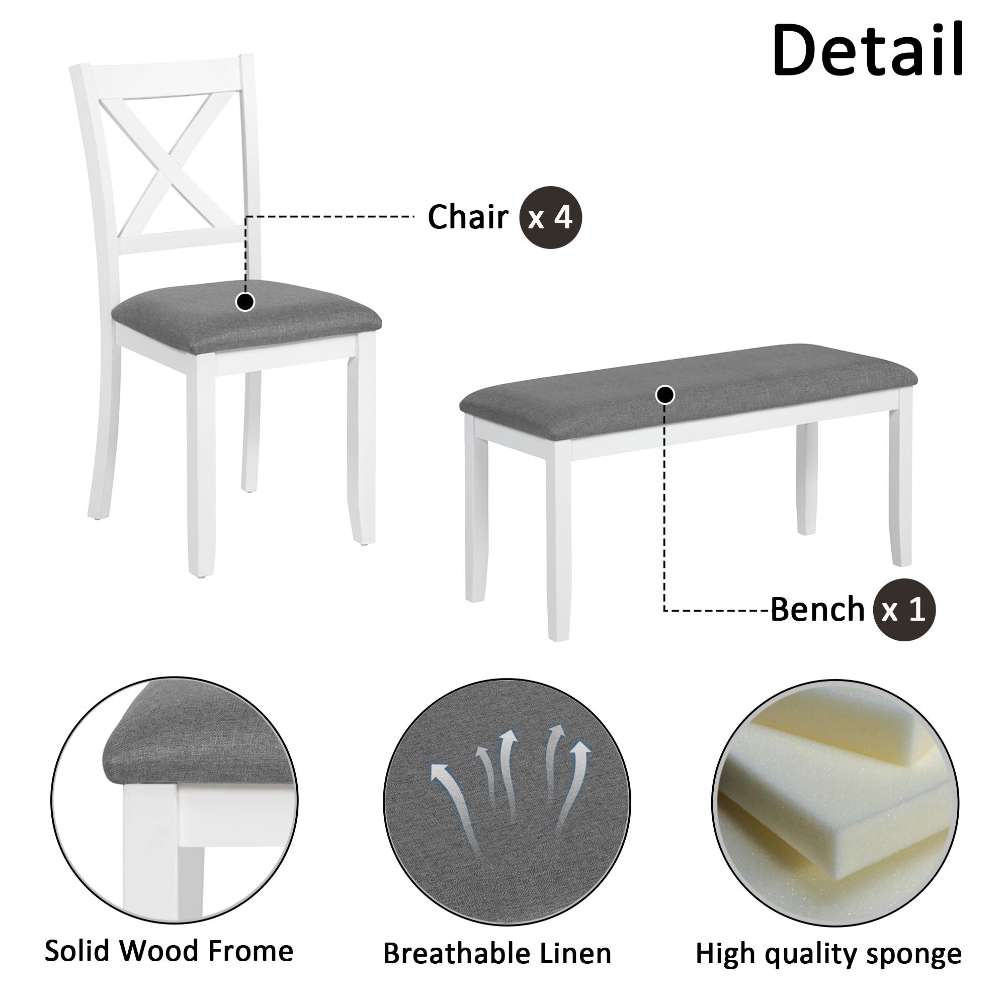 Modern Dining Table Set With Chairs For Kitchen