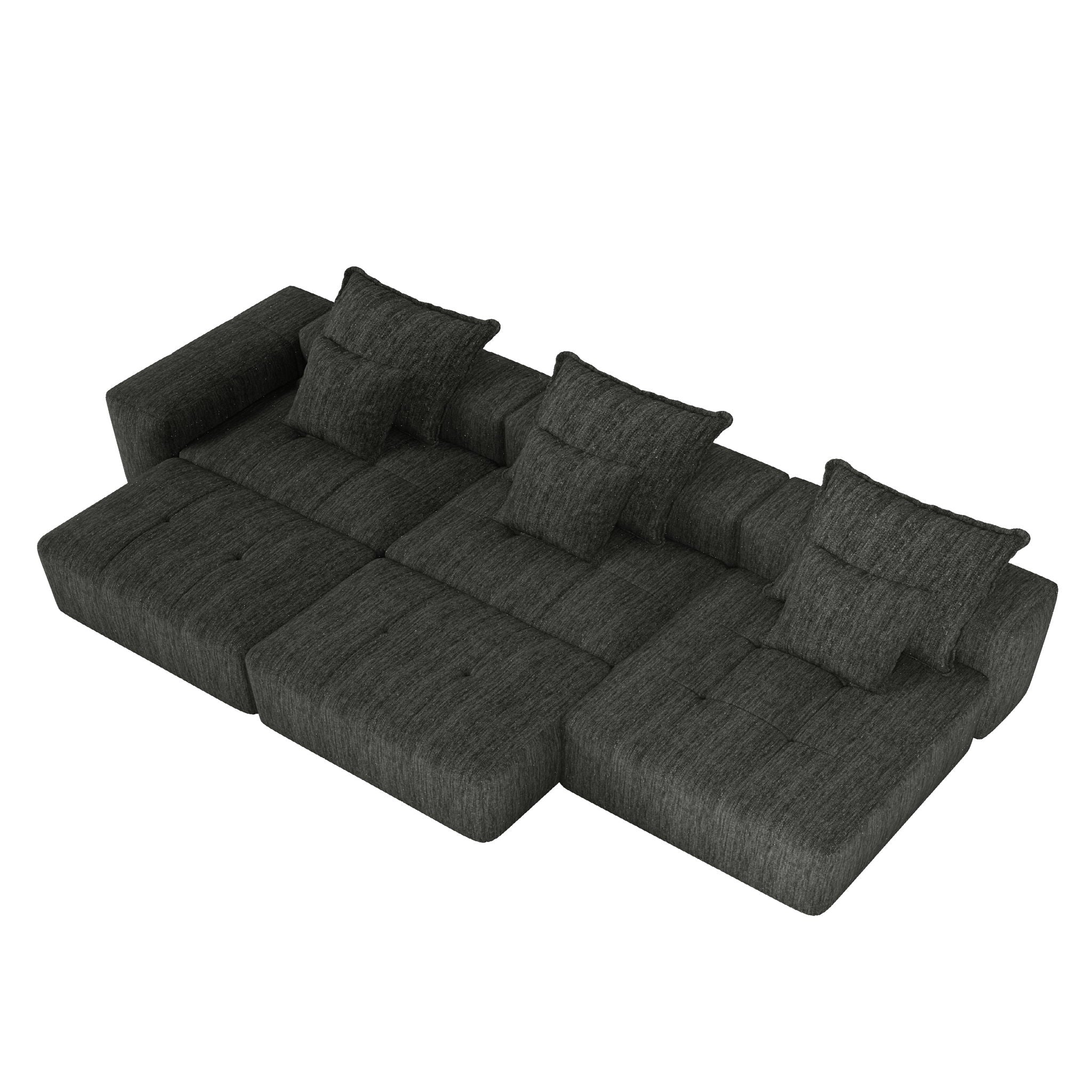 Modern Oversized Diy Combination, Modular Sectional Sofa With Pillows