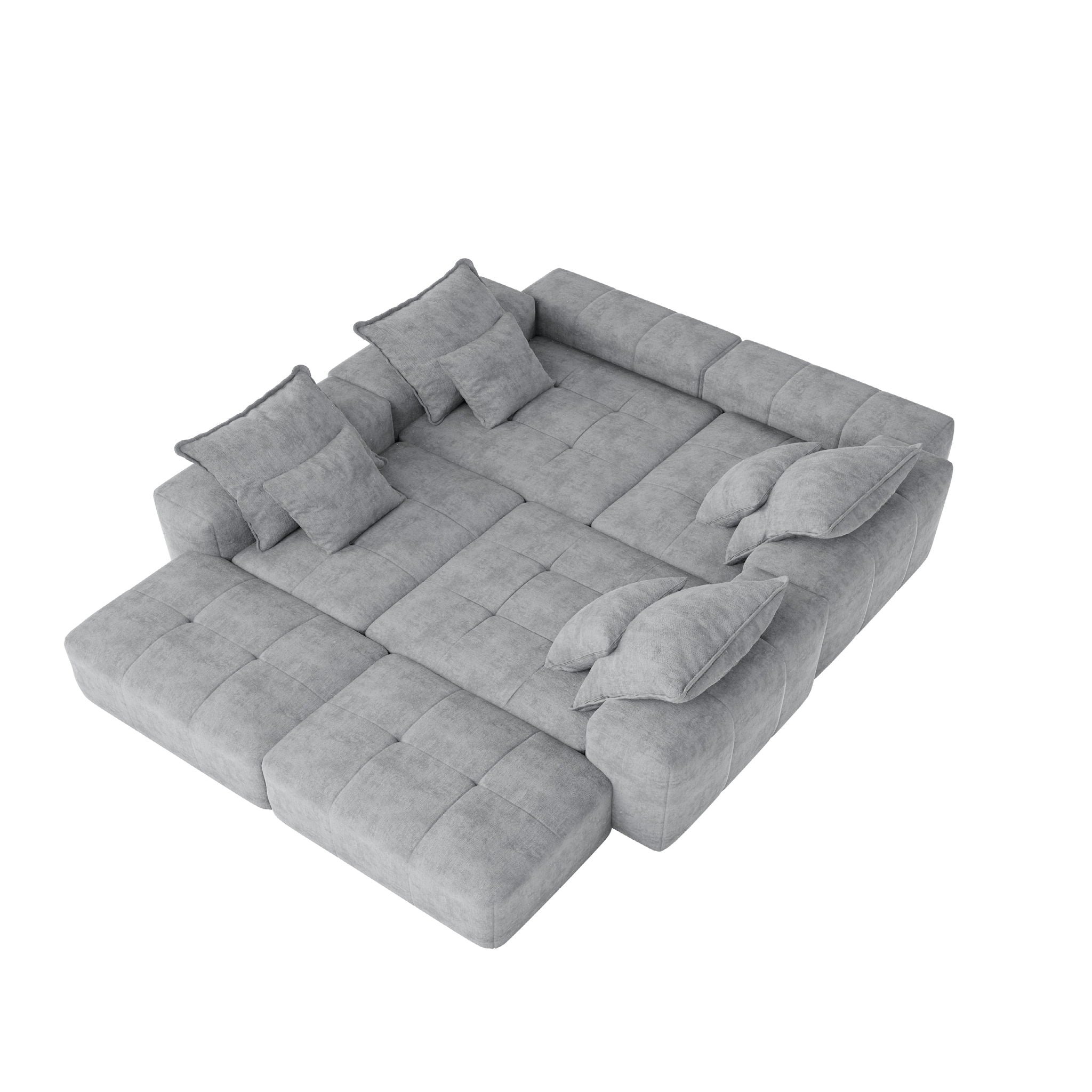 Modern Oversized Diy Combination Modular Sectional Sofa With Pillows