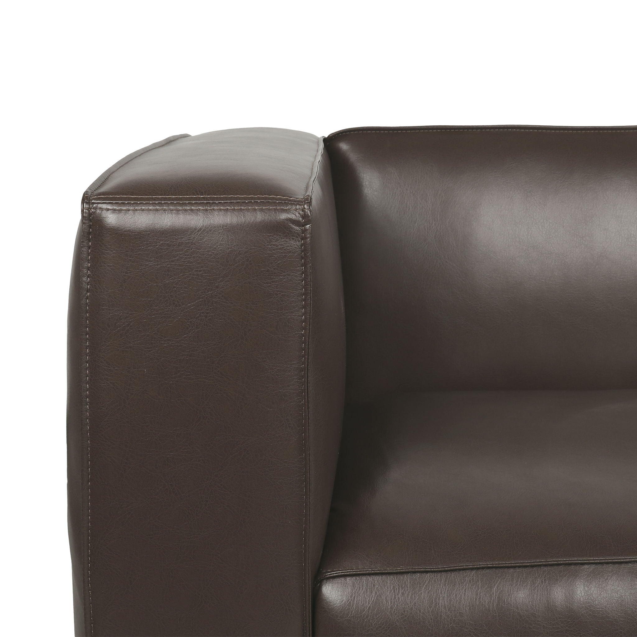 Contemporary 3 Seater Sofa With Tuxedo Design