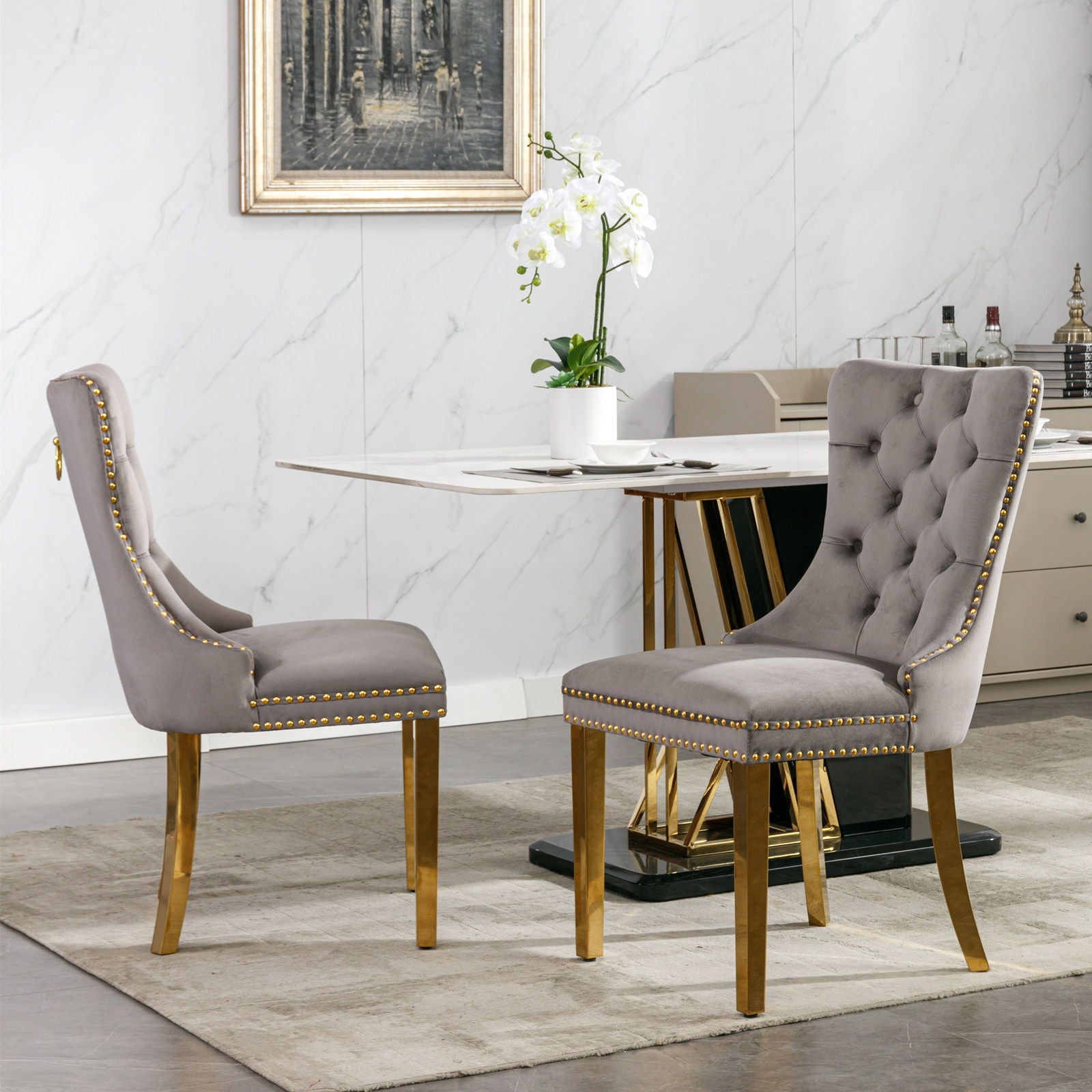 Nikki - Modern, High-End Tufted Dining Chair (Set of 2)