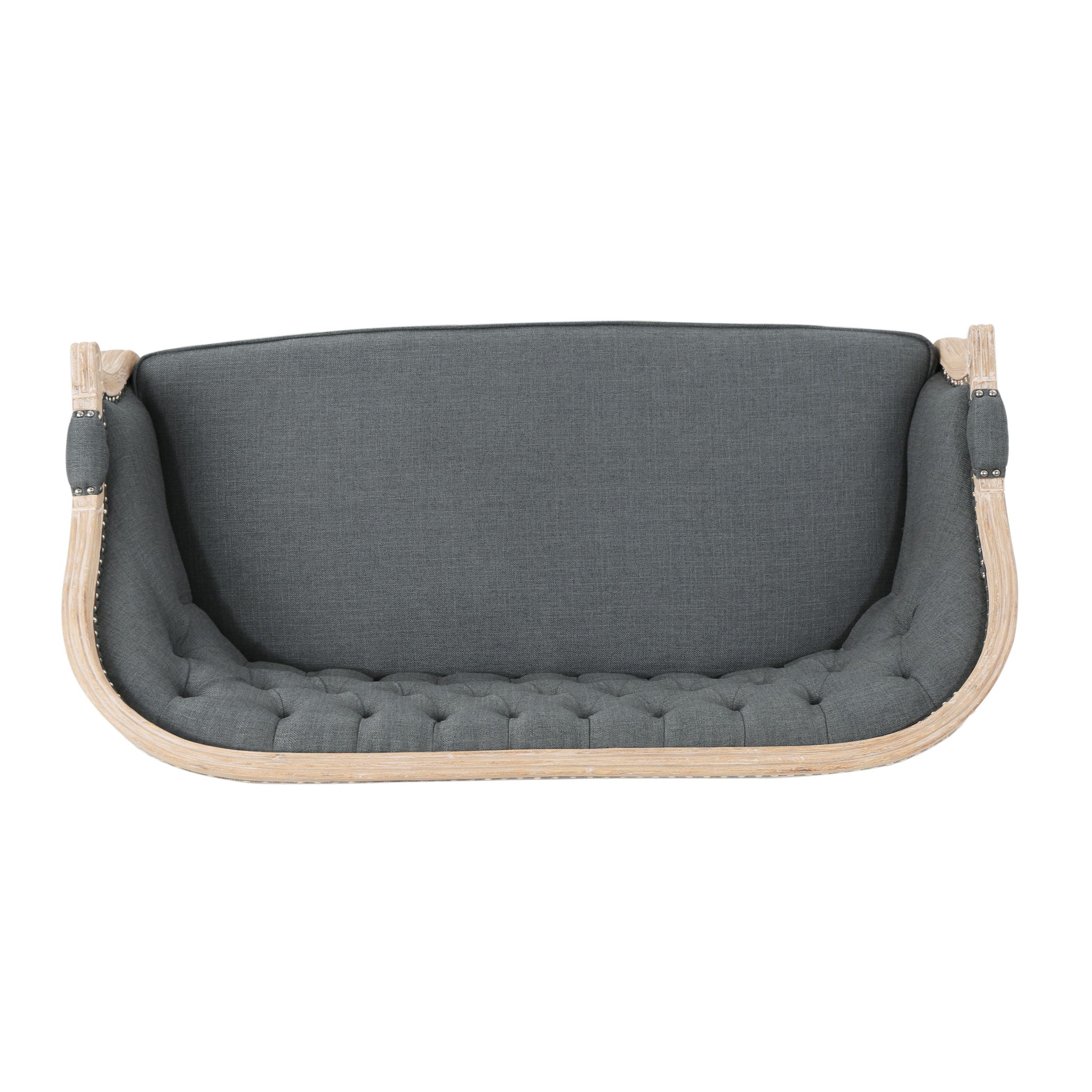 French Country Chesterfield Style Tufted Loveseat