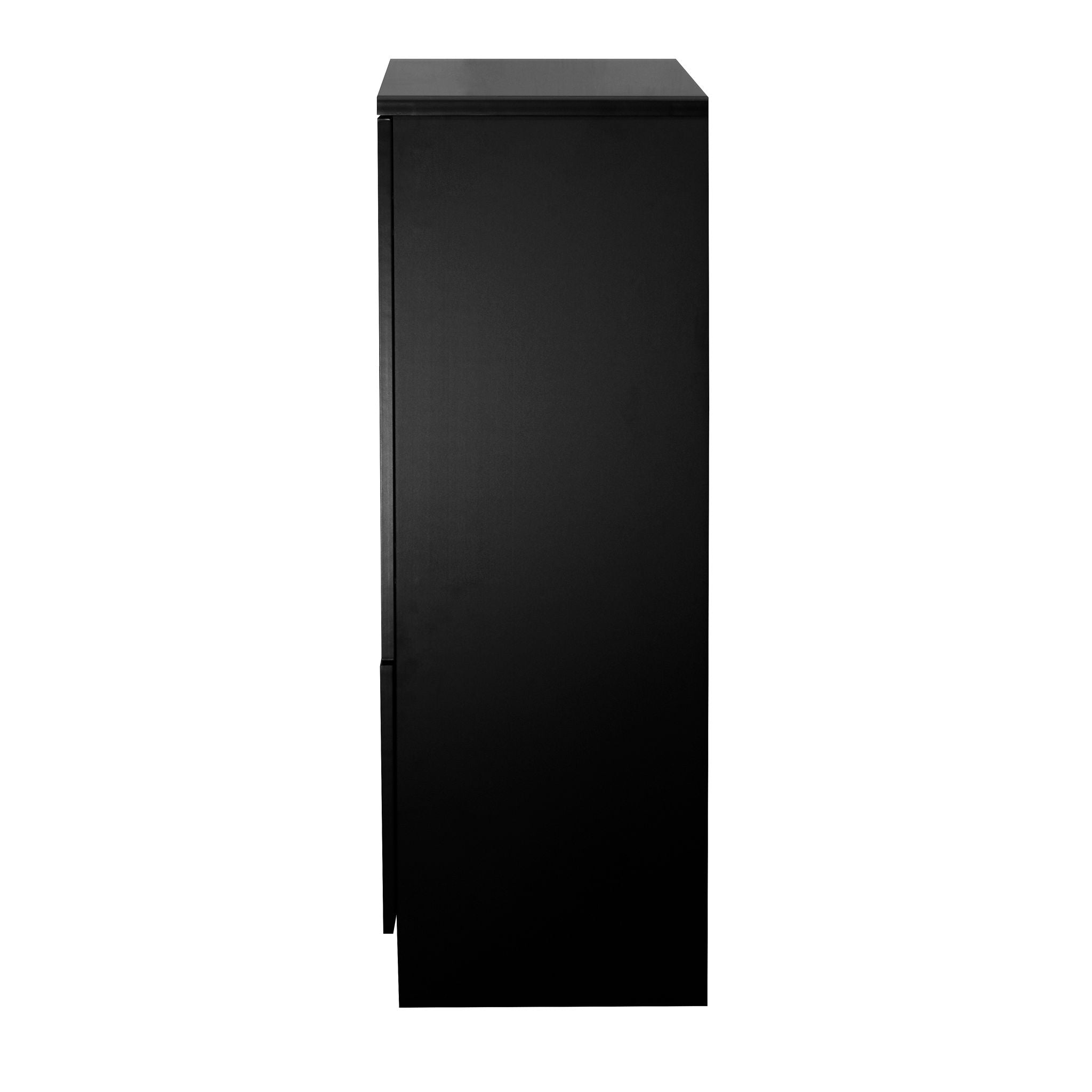 Modern Cabinet With Glass Doors And Drawer
