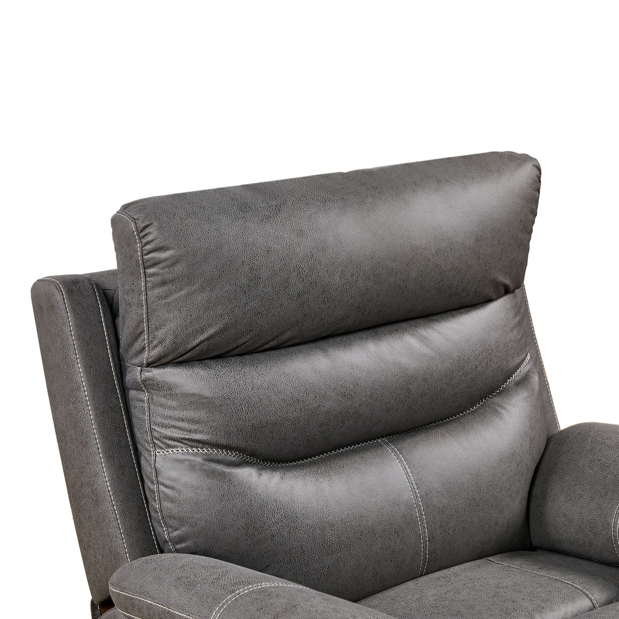 Liyasi - Dual Okin Motor Rocking And 240° Swivel Single Sofa Seat Recliner Chair Infinite Position, Head Rest With Power Function