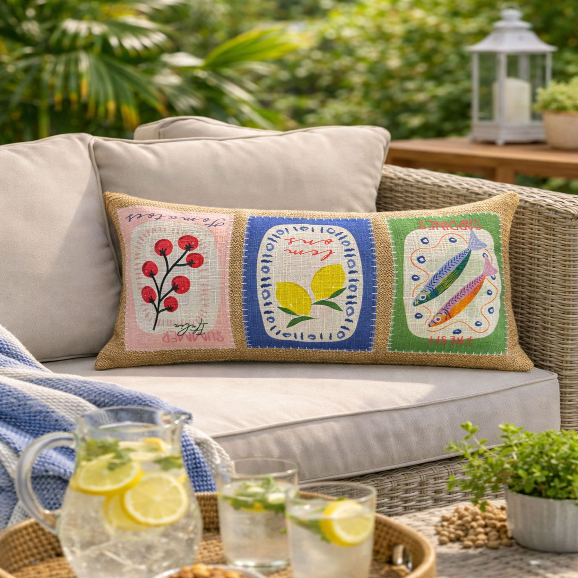 Outdoor Lumbar Pillow - Multi