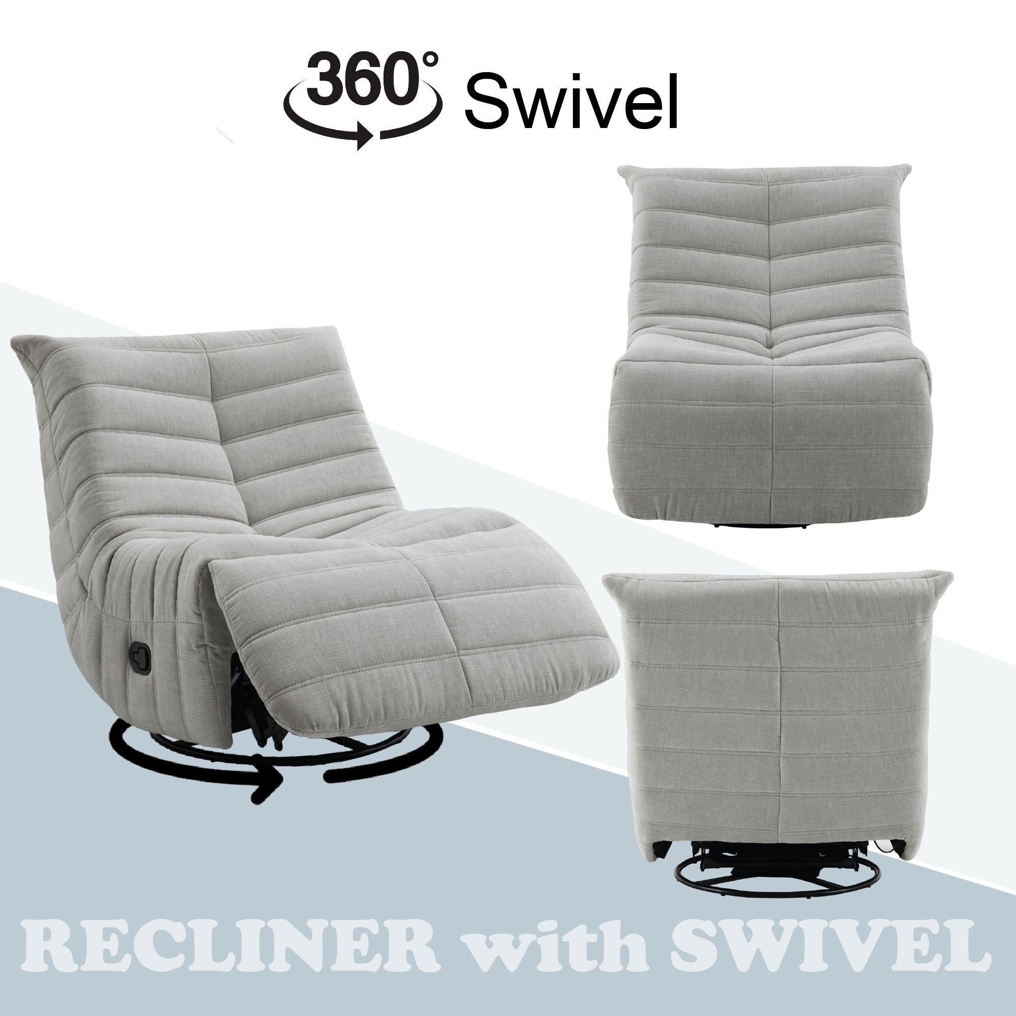 Glider Recliner Chair With Swivel