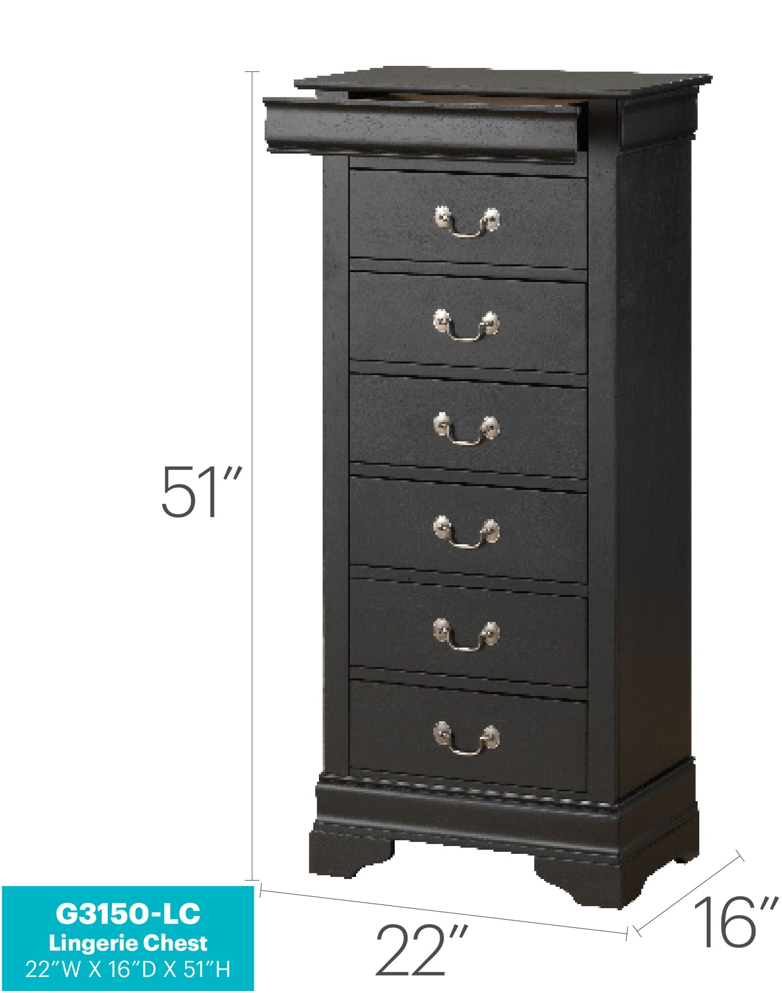 Traditional Style Lingerie Storage Chest