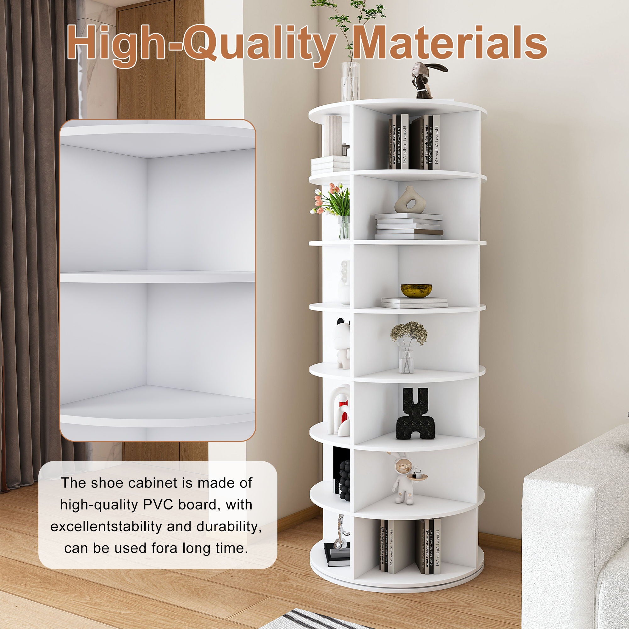 Rotating Shoe Rack Tower