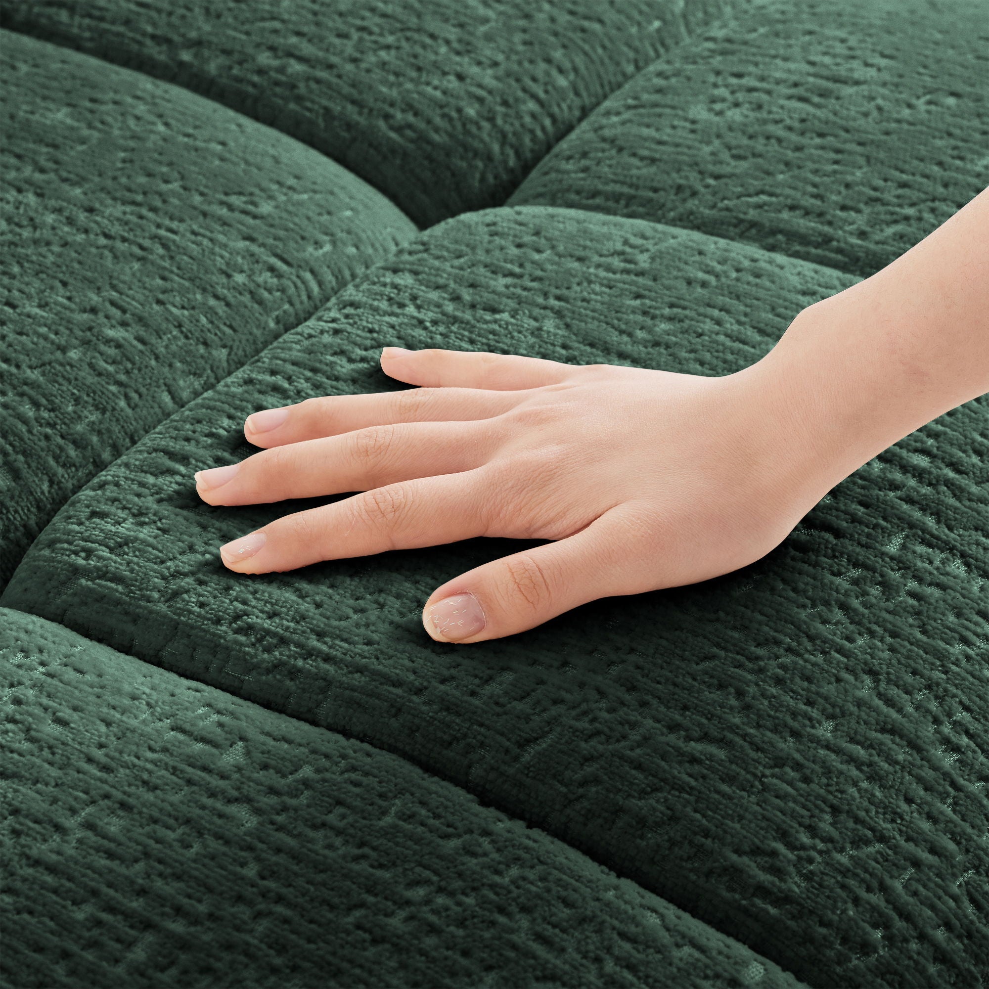 Modern Sofa & Pillows, Textured Cover, High Rebound Cushions