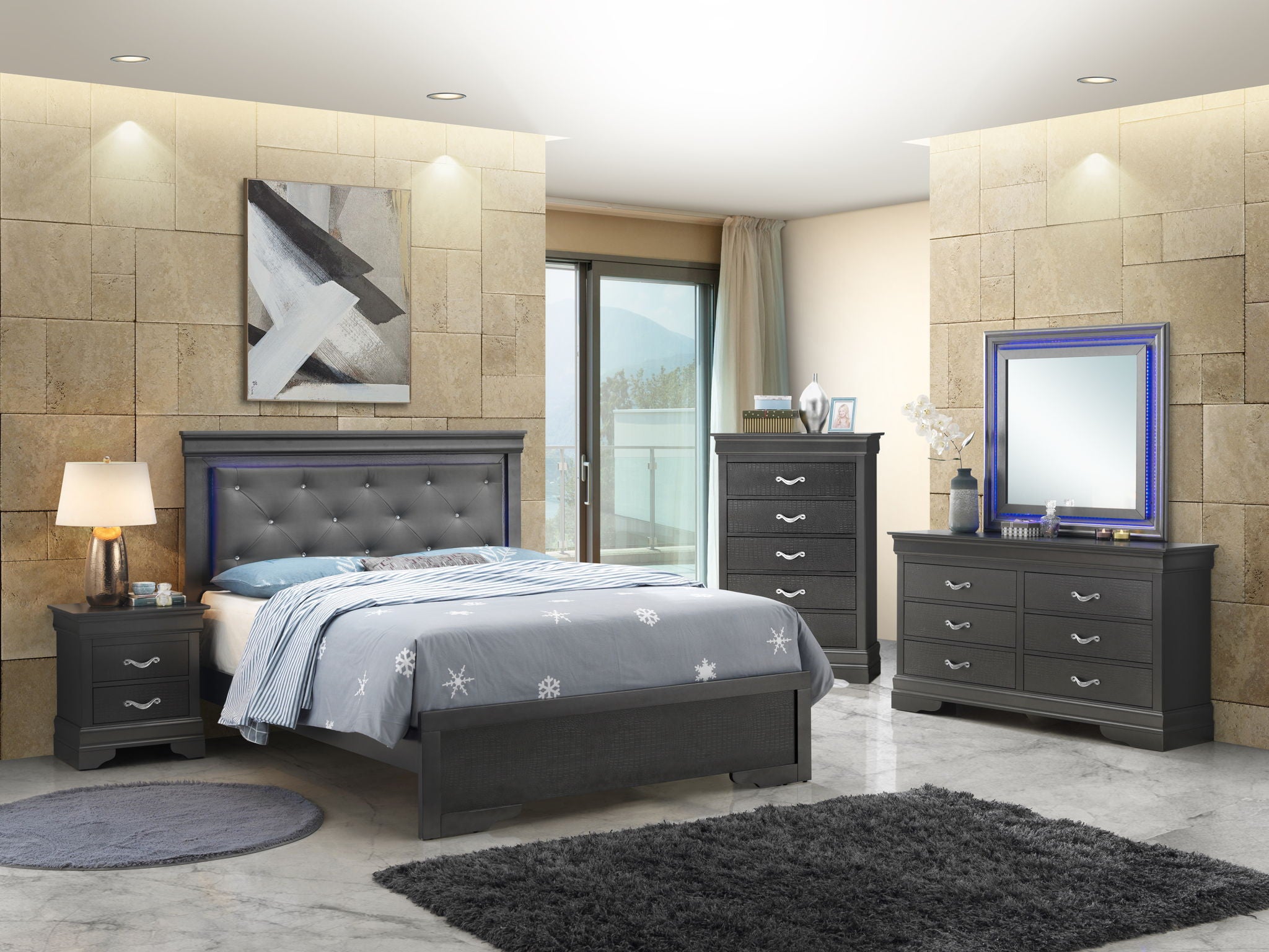 LED Elegant Bed