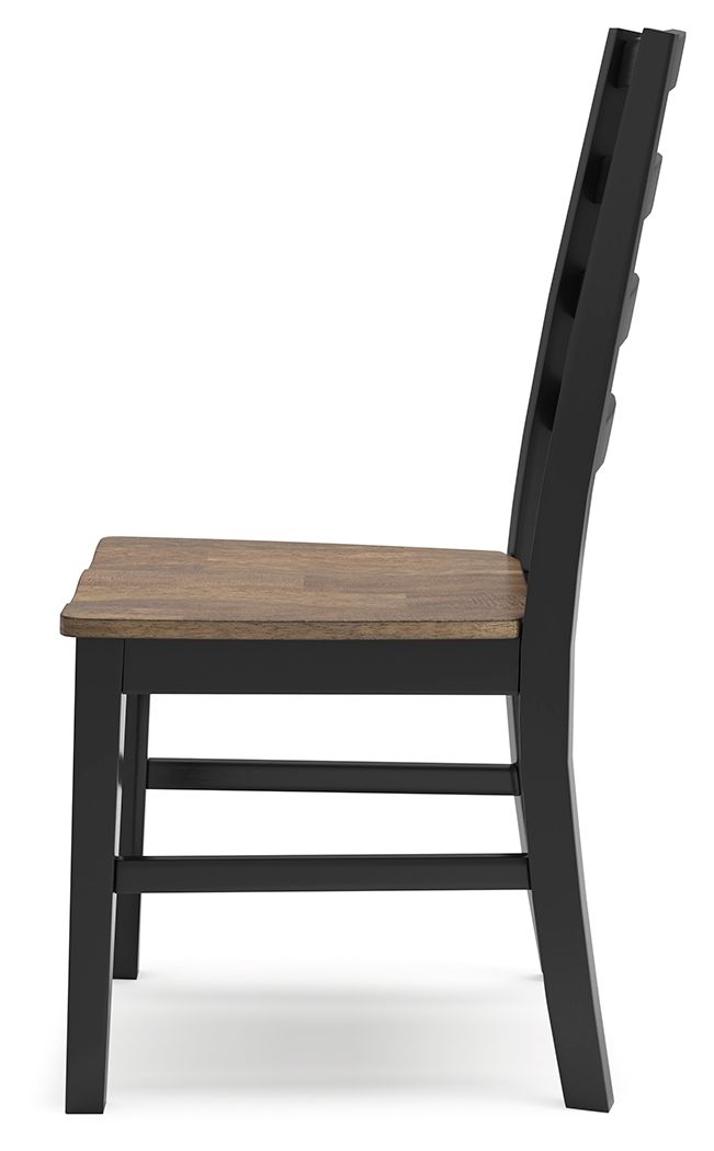 Wildenauer - Dining Room Side Chair (Set of 2) - Brown / Black