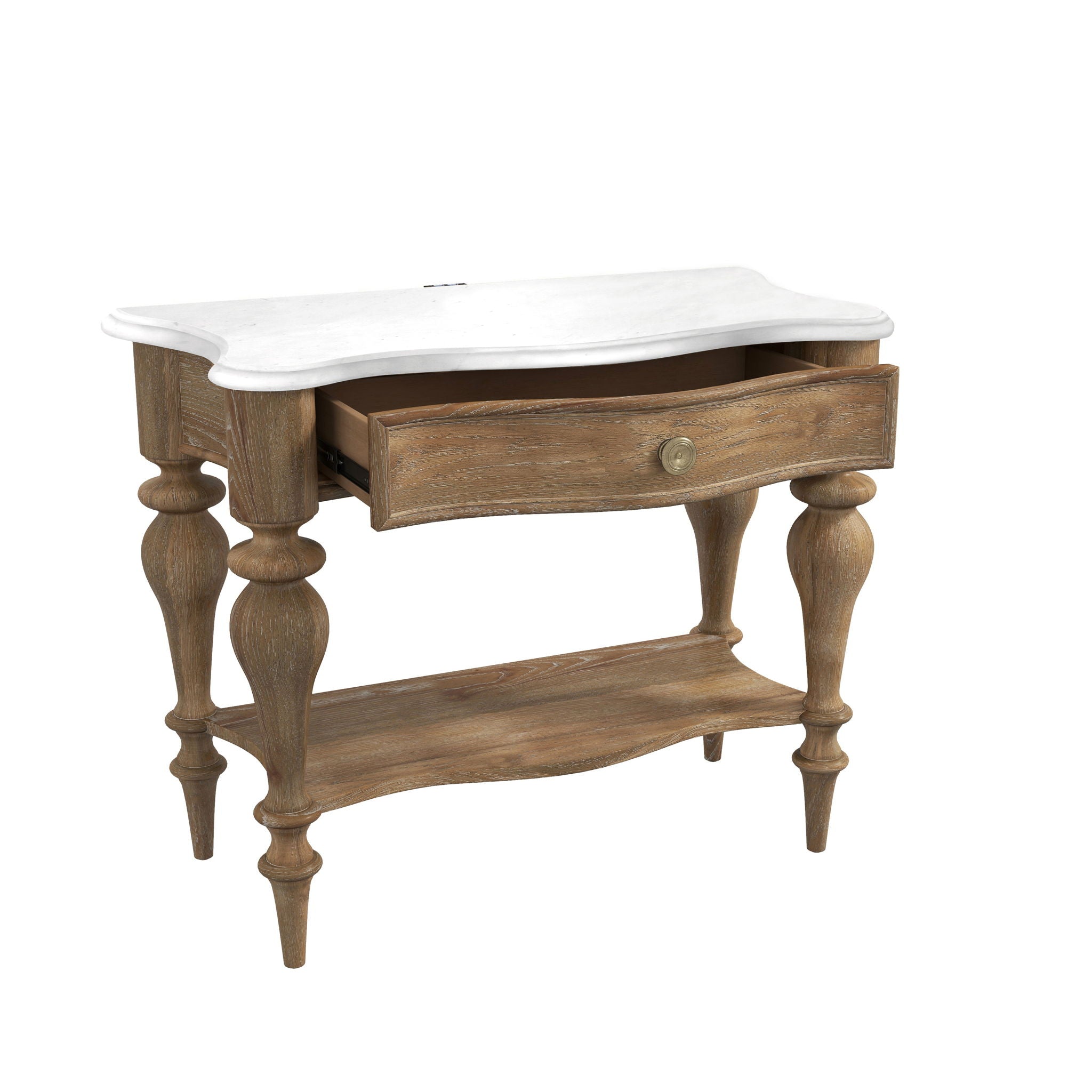 Weston Hills - Bedside Table With Storage Drawer - Natural