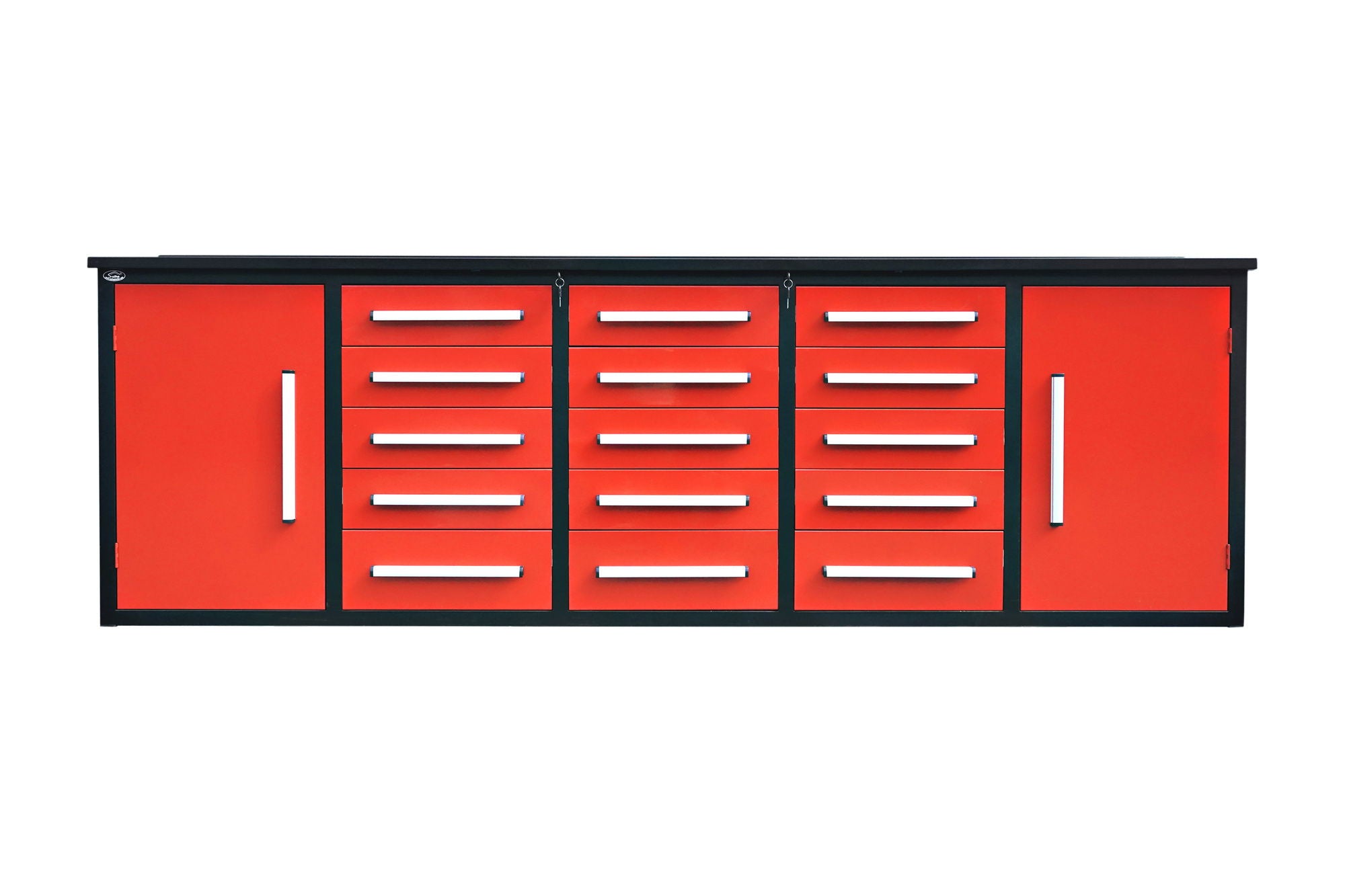 Storage Cabinet With Work Bench (15 Drawers And 2 Cabinets)