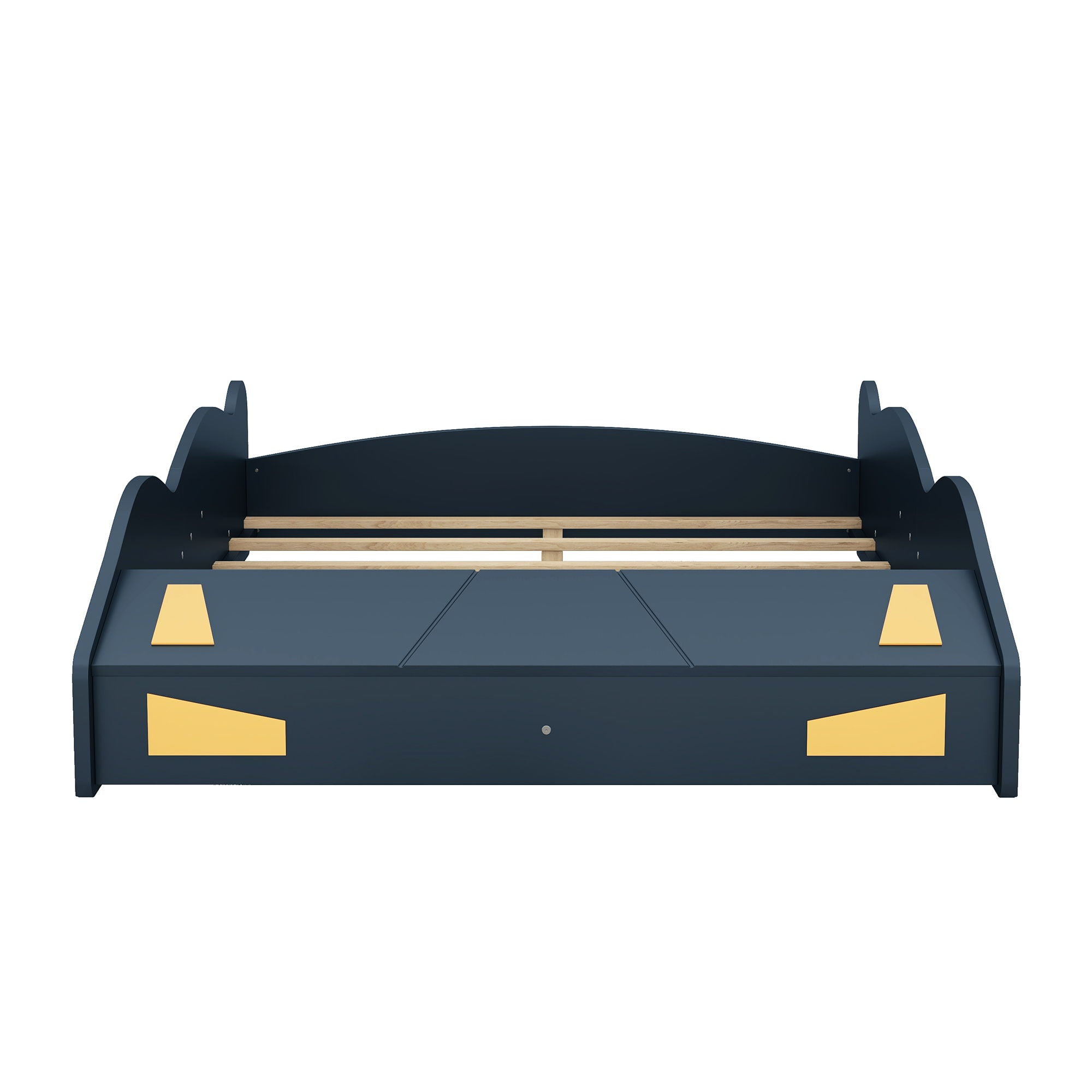 Race Car Shaped Platform Bed With Wheels And Storage