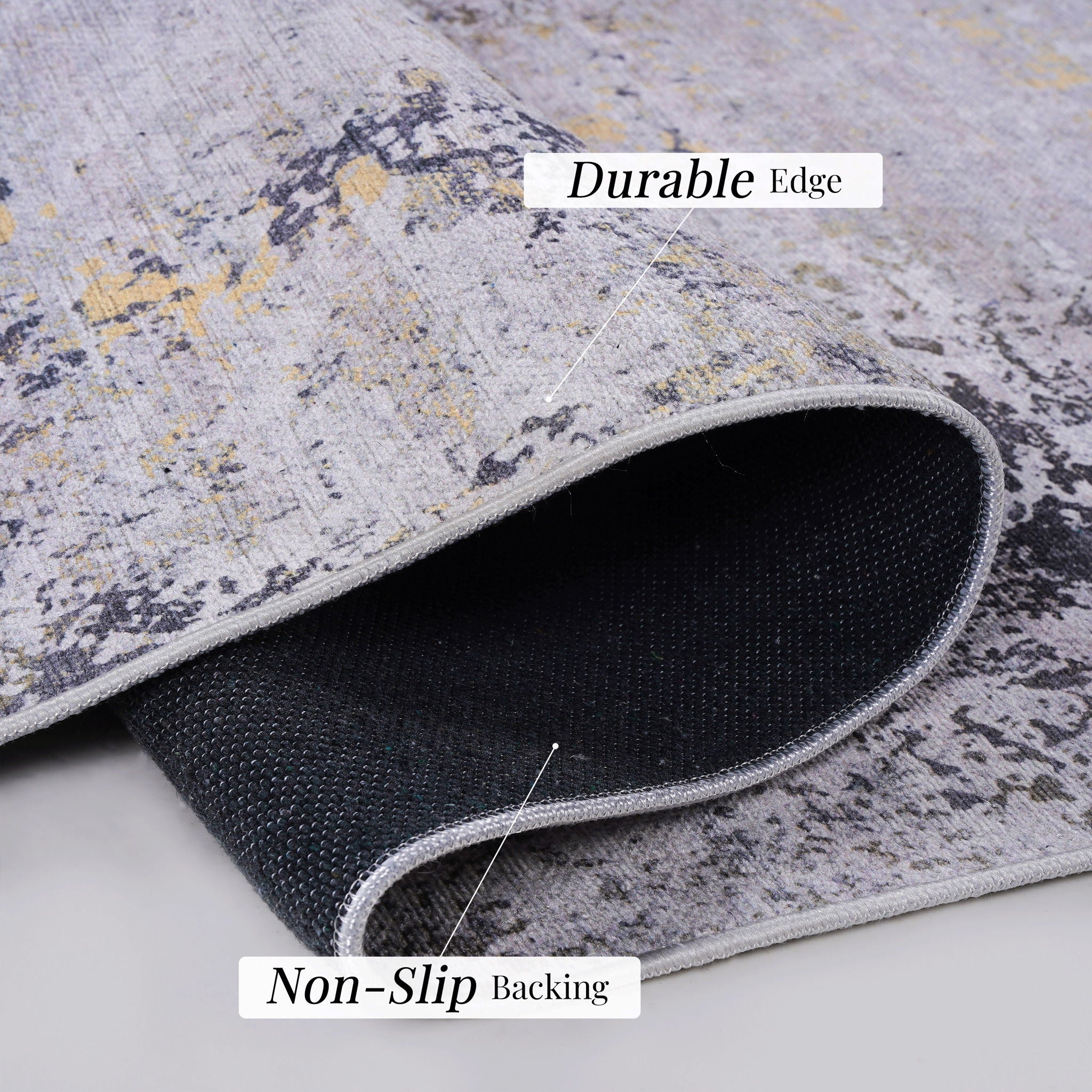 Maval - Abstract Washable Area Rug