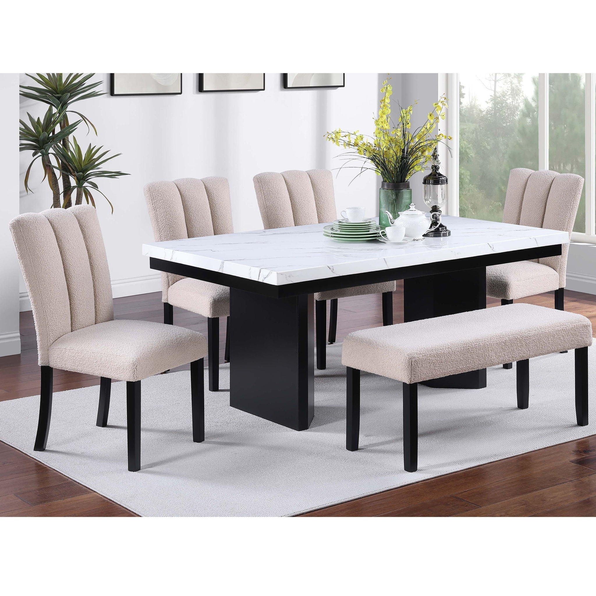 Dining Table For Kitchen - Black / White