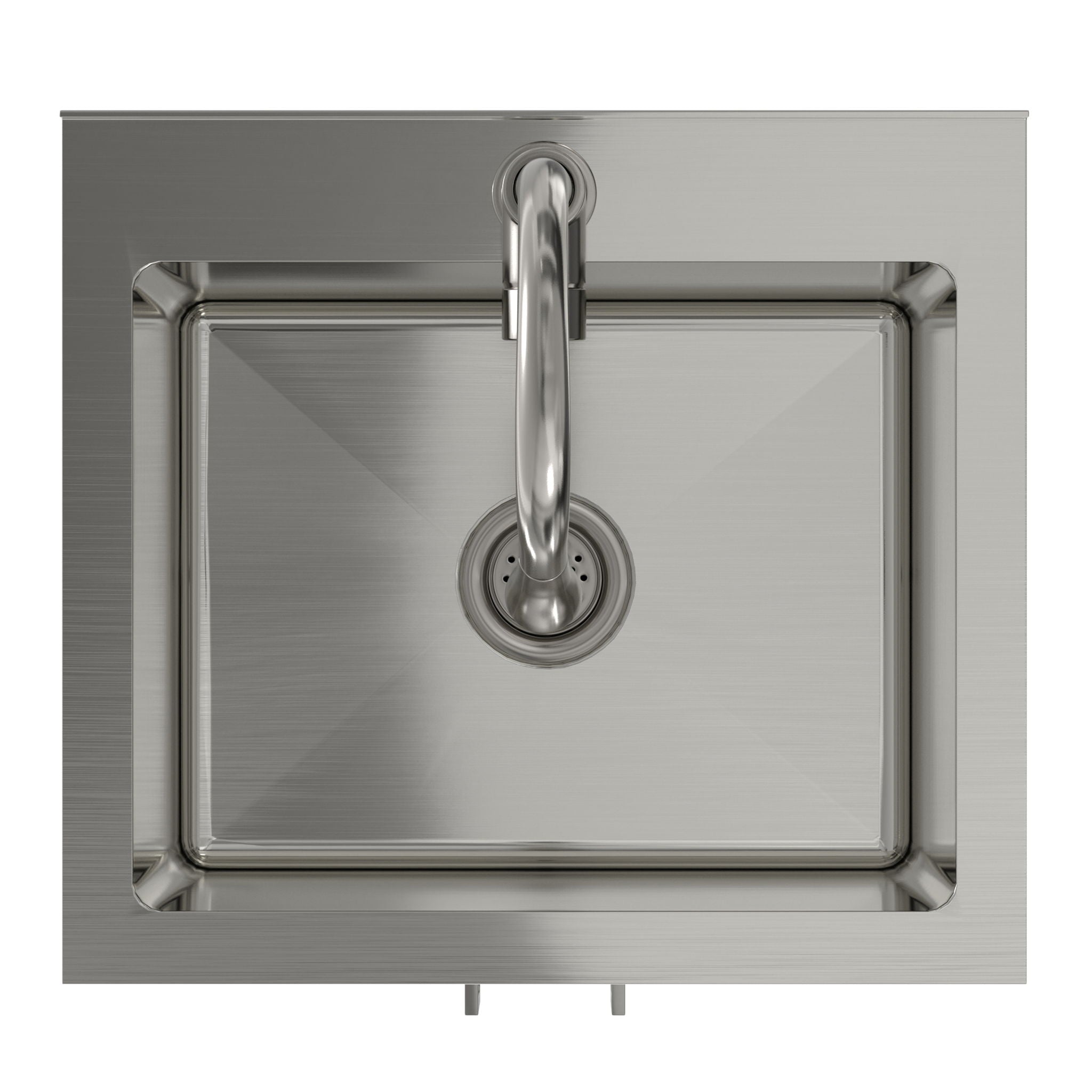 Modern Shaker All-In-One Laundry Utility Sink And Cabinet With Pull-Out Faucet