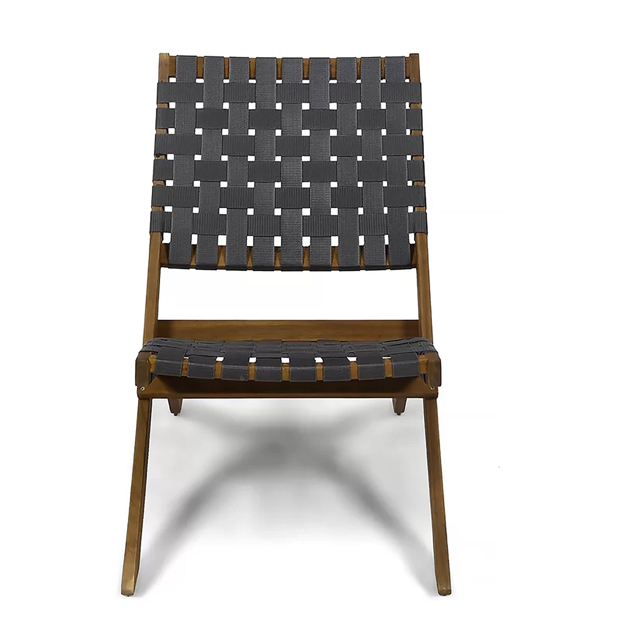Kayla - Outdoor Foldable 2 Seater Chat Set - Brown / Gray
