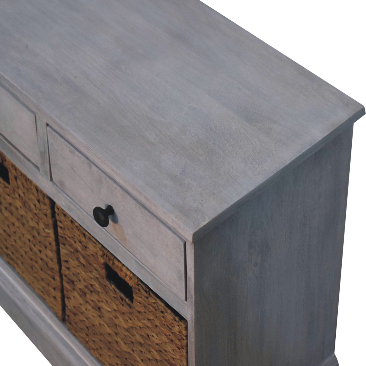 Basket Storage Cabinet - Gray Ash
