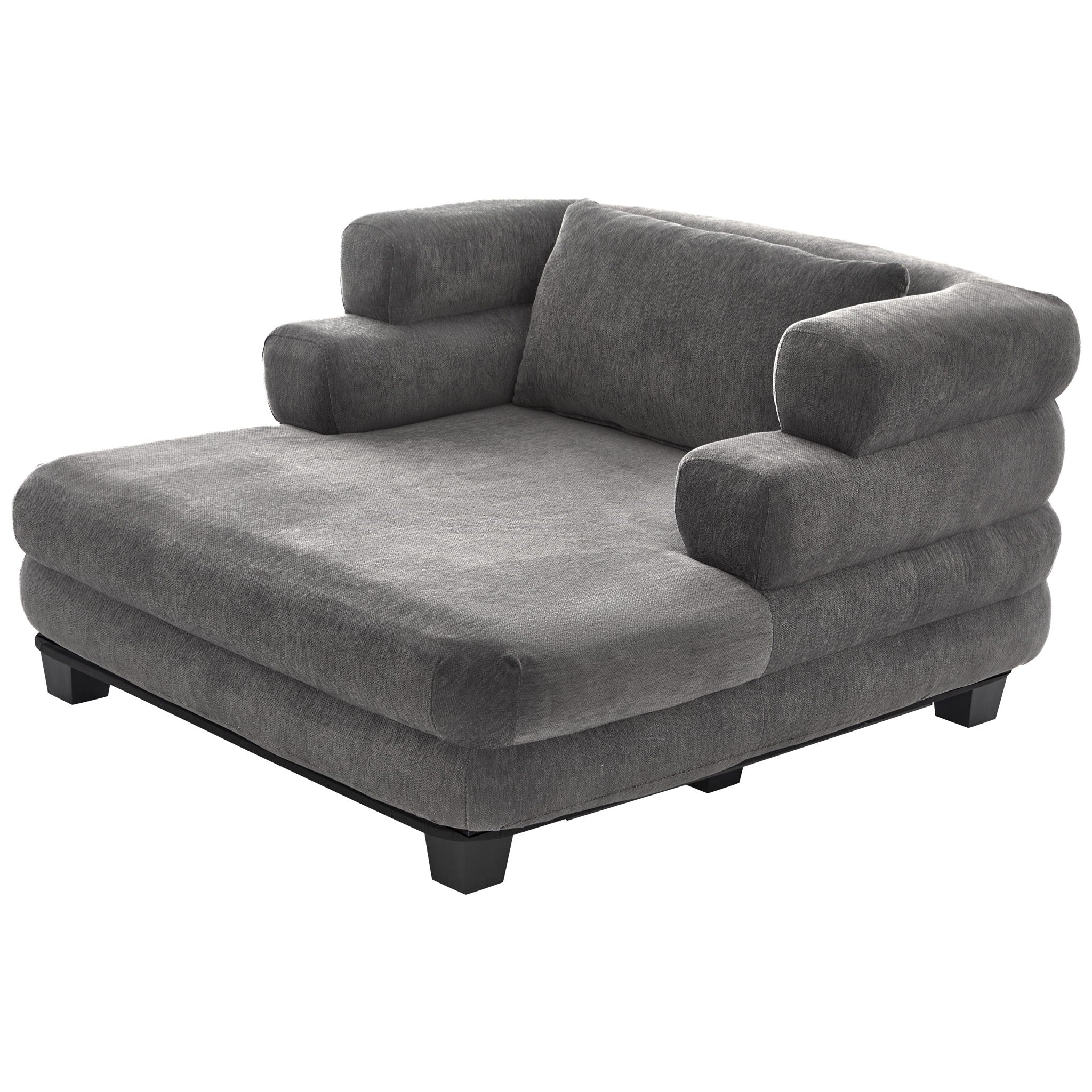 Oversized Chaise Lounge Sofa Bed With Deep Seat And Layered Armrests
