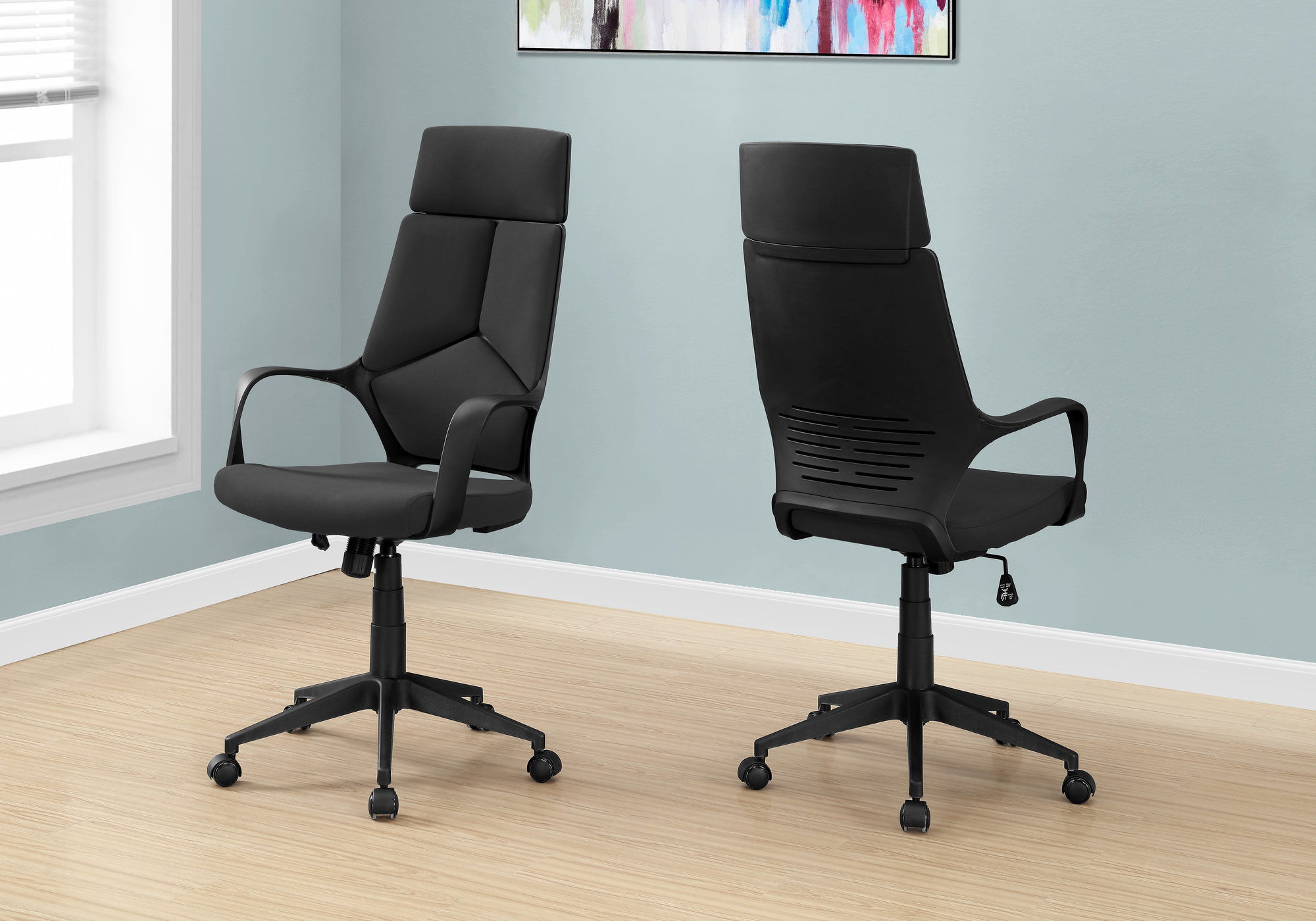 Office Swivel Chair, Adjustable Height, Ergonomic, Armrests, Contemporary & Modern