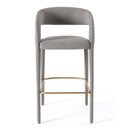 Modrest Faerron - Modern Grey Leatherette Bar Chair